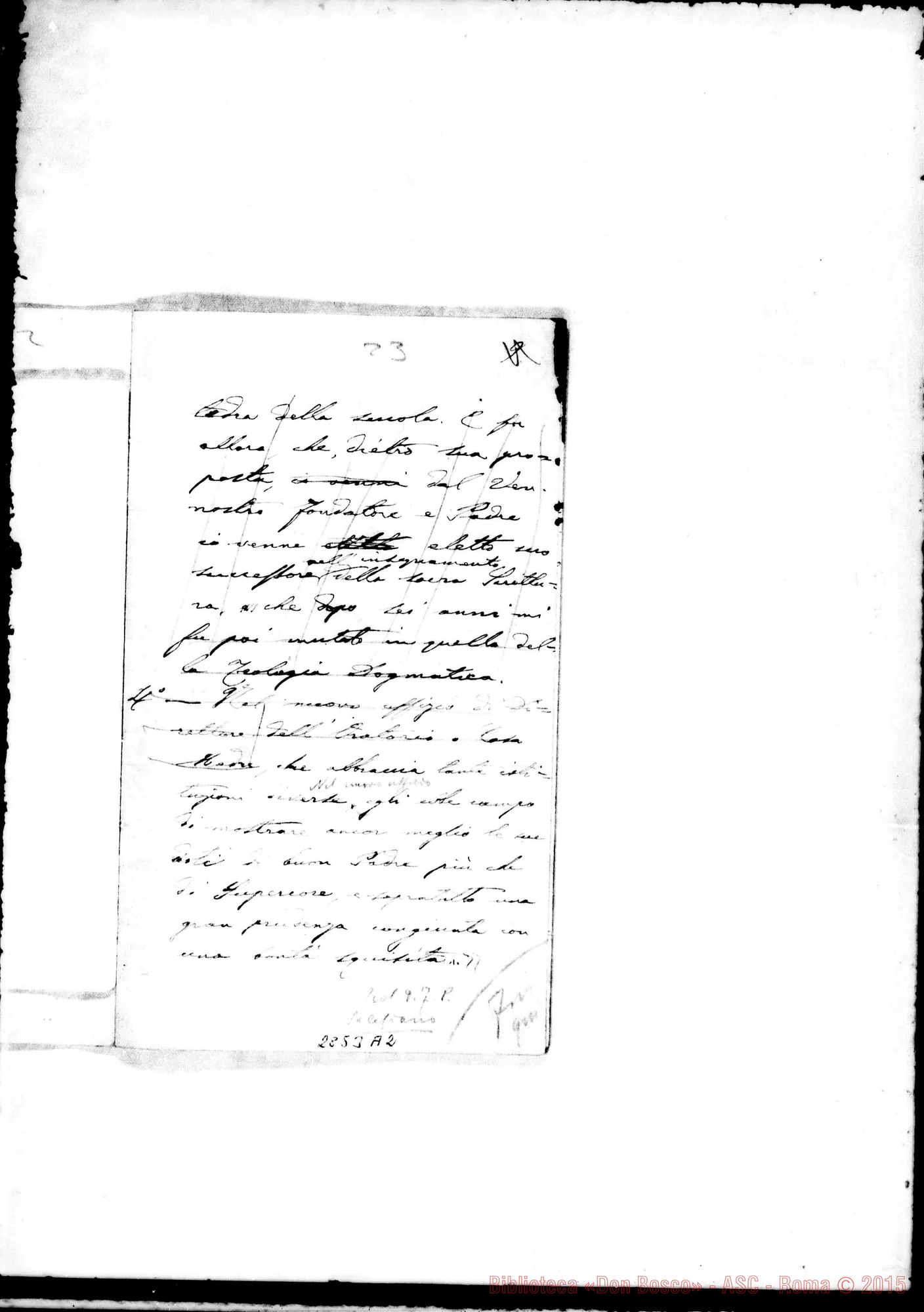 Fotogramma A 2 — Paglia Francesco, SDB: Contributo alle Memorie Biografiche di D. Rua