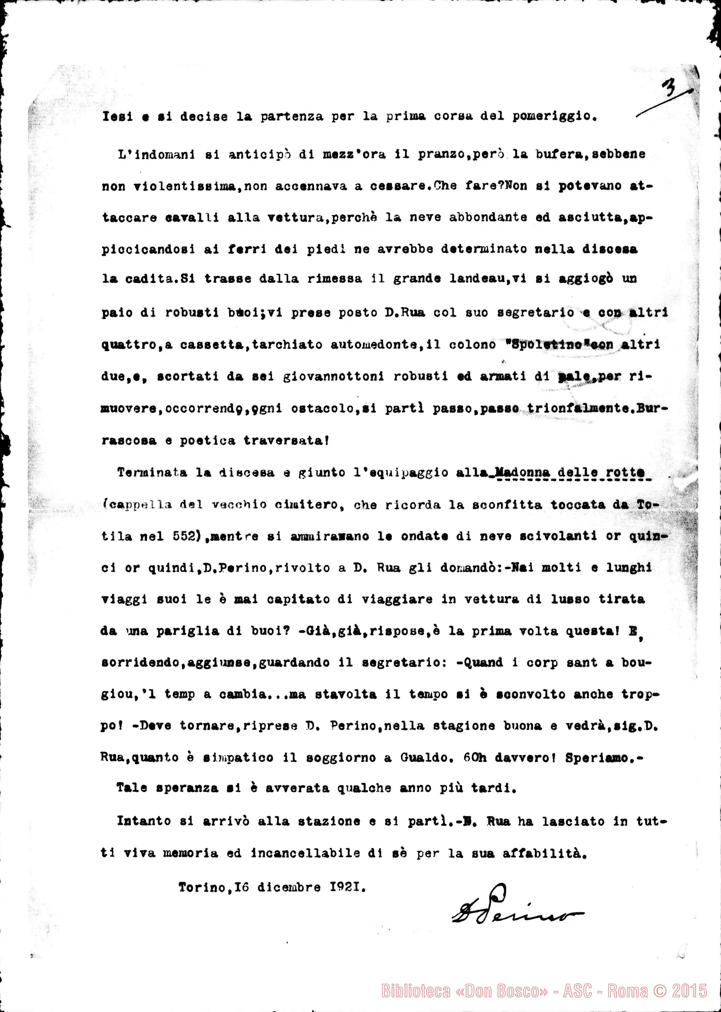 Fotogramma A 2 — D. Rua A Gualdo Tadino: breve permanenza