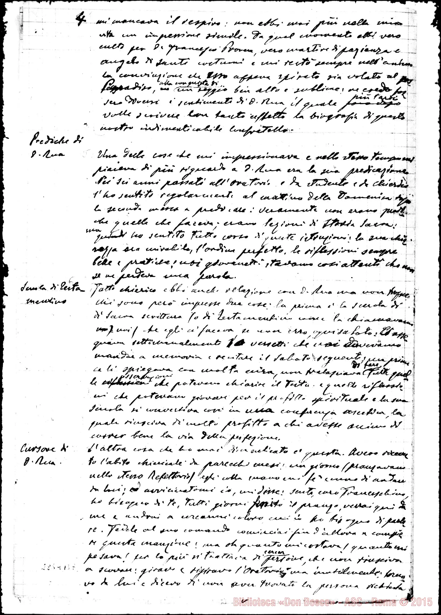 Fotogramma B 7 — Brevi appunti E memorie sulla vita di D. Rua