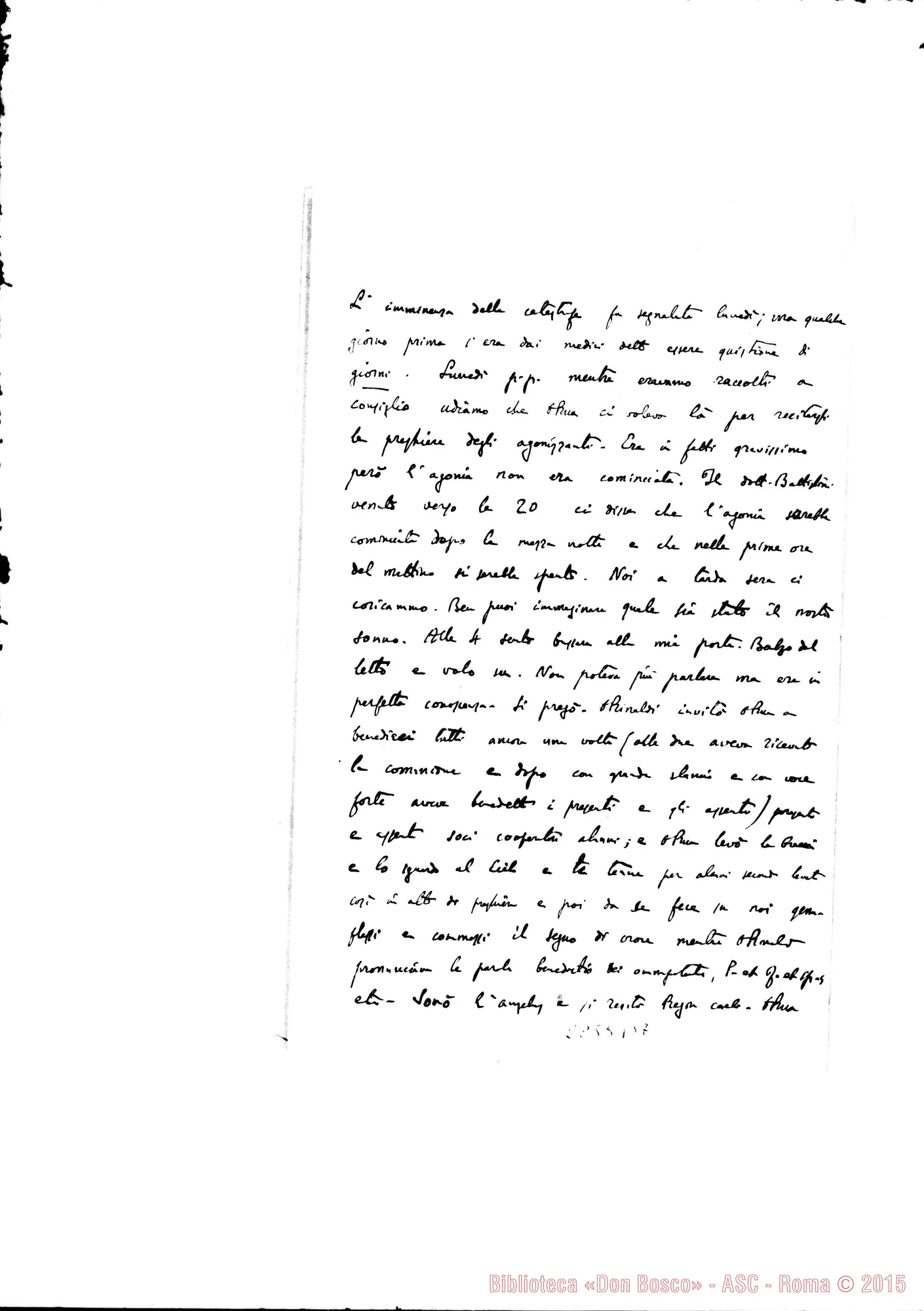 Fotogramma B 7 — Piscetta Luigi, SDB: Quattro lettere A D. Amadei con testimonianze su D. Rua