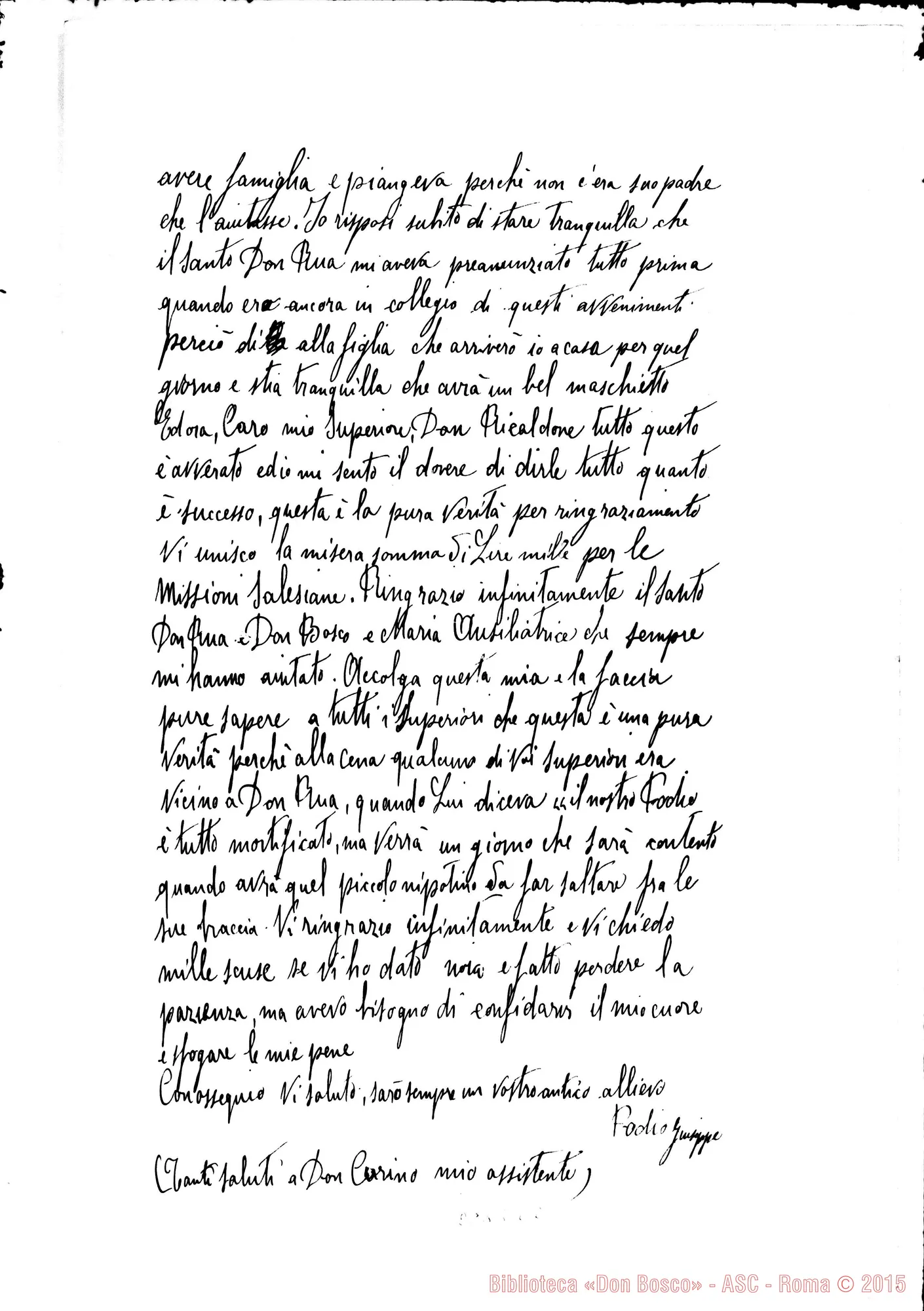 Fotogramma C 2 — Podio Giuseppe: Profezia di D. Rua