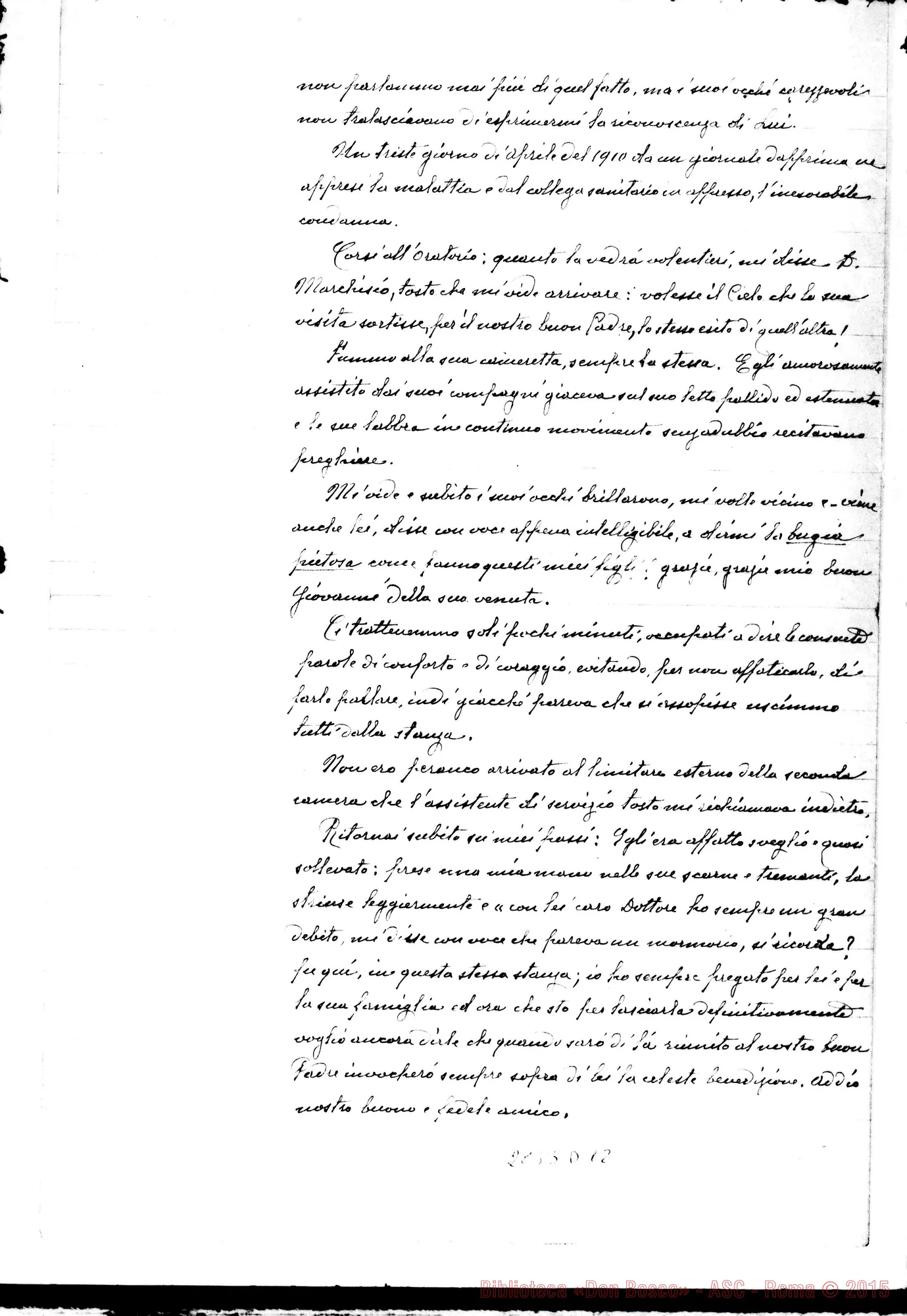 Fotogramma D 12 — Possetto Giovanni, prof.: Per la storia E biografia di Don Rua