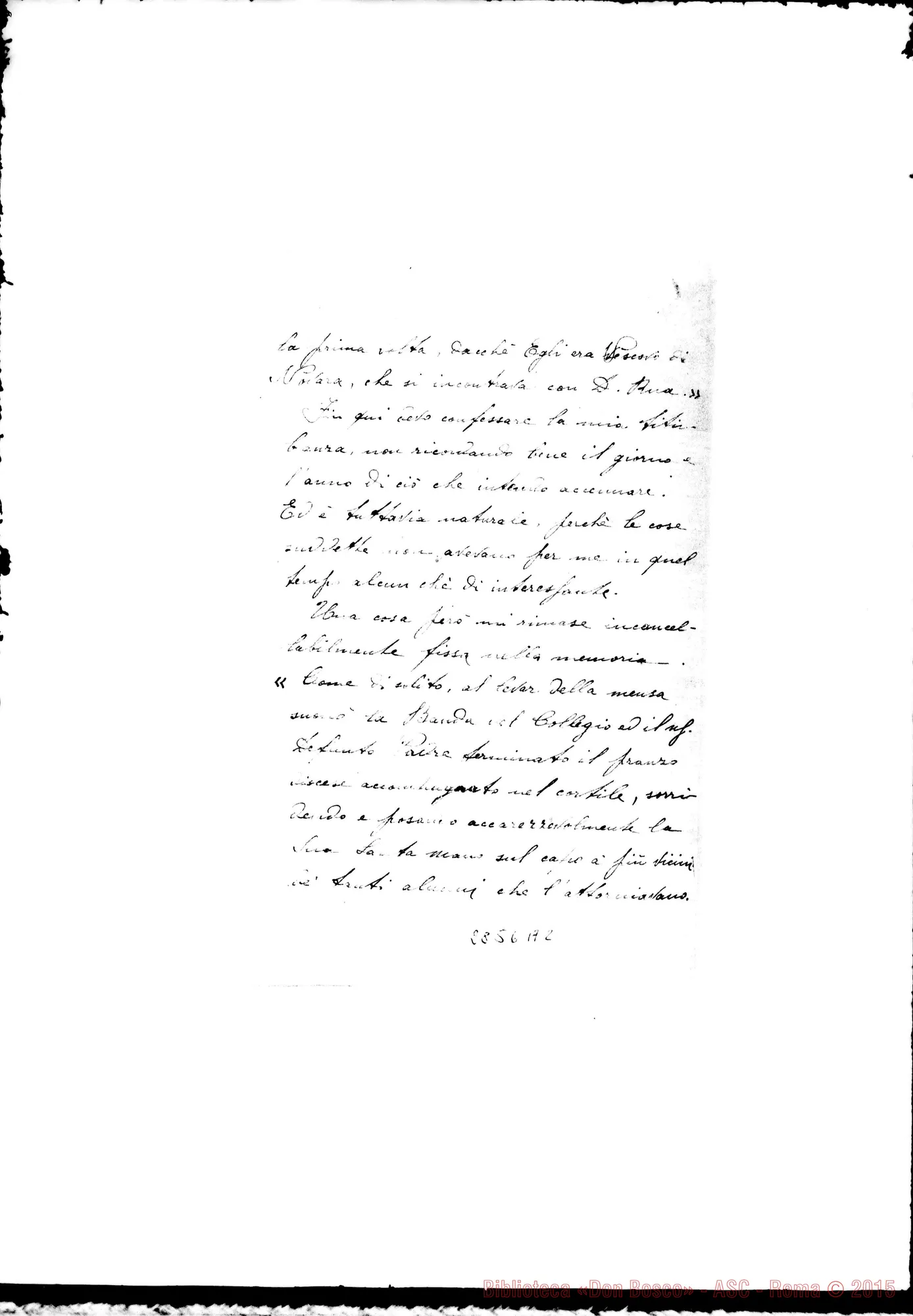 Fotogramma A 2 — Resmini Santo, coad. SDB: Lettera A D. Albera. Treviglio, 27-02-1917