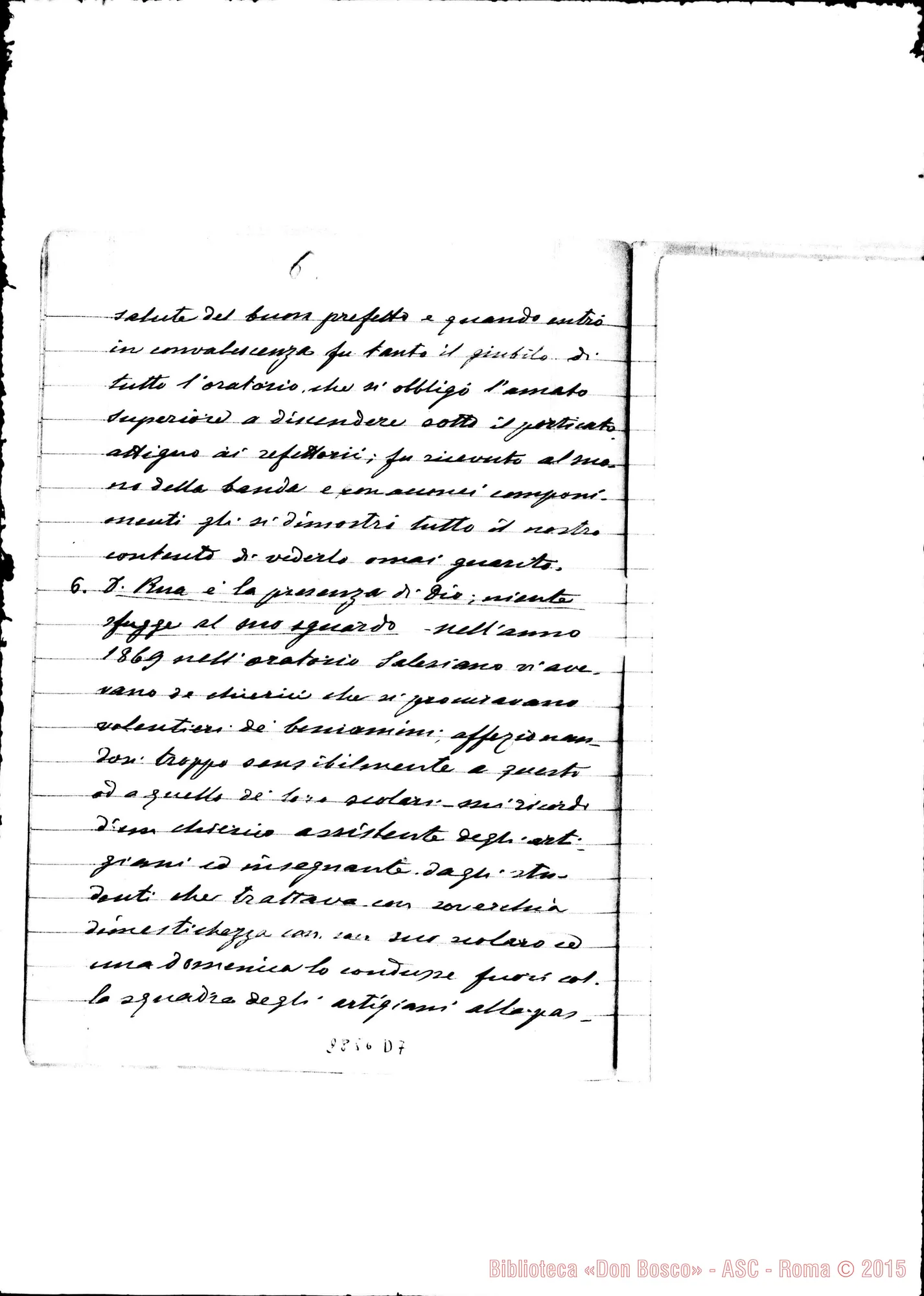 Fotogramma D 7 — Rinetti Giuseppe, SDB: «Memorie biografiche di D. Rua»