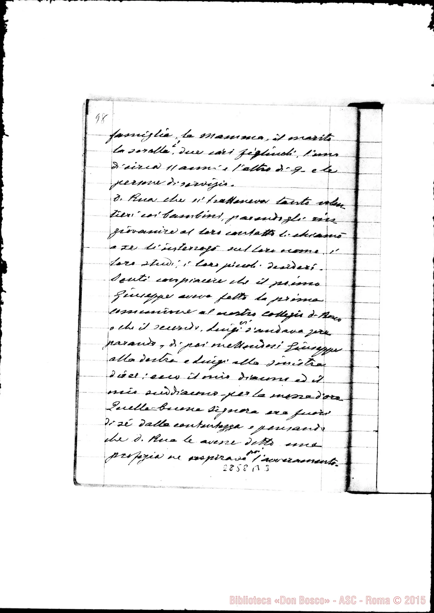 Fotogramma B 3 — Rinetti Giuseppe, SDB: «Memorie biografiche di D. Rua»
