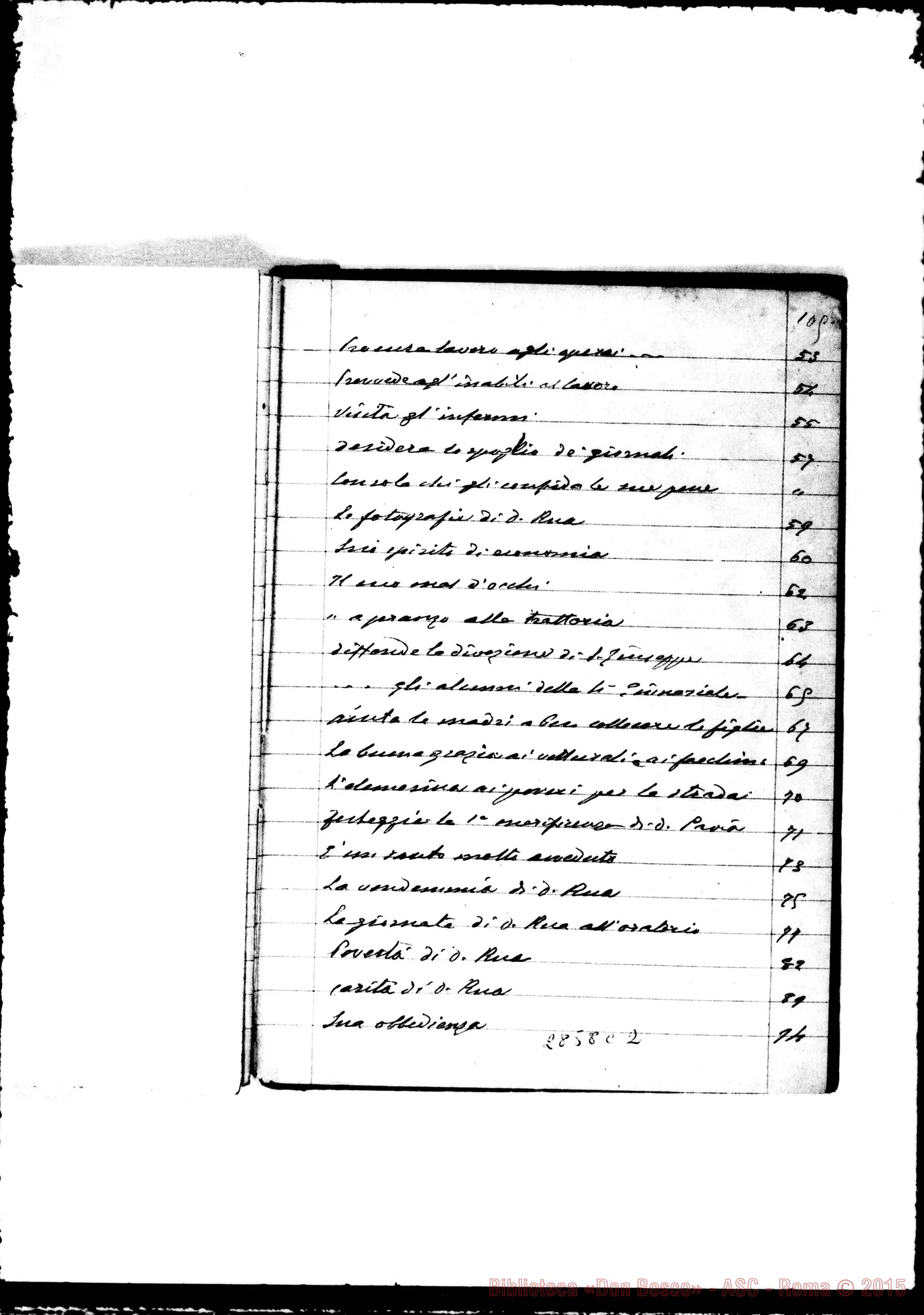 Fotogramma C 2 — Rinetti Giuseppe, SDB: «Memorie biografiche di D. Rua»