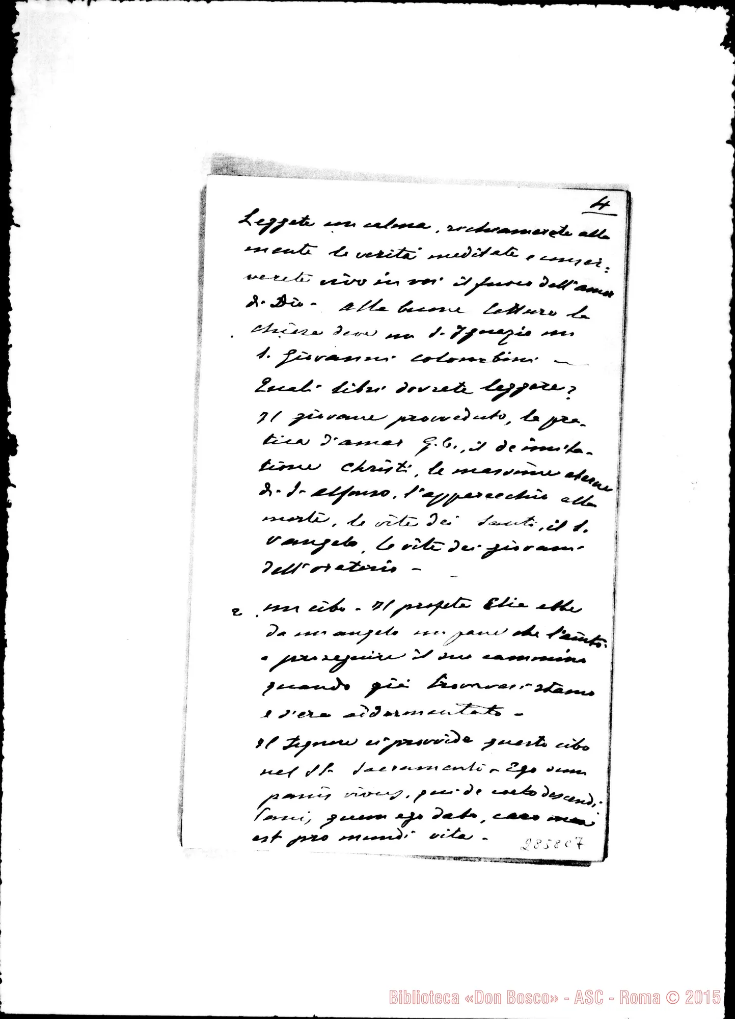 Fotogramma C 7 — Raccolta di ricordi per gli Esercizi Spirituali