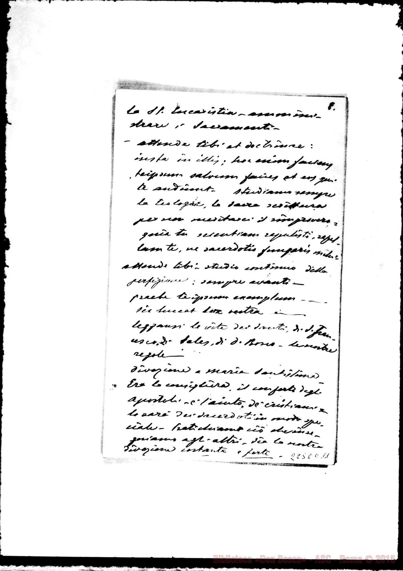 Fotogramma C 11 — Raccolta di ricordi per gli Esercizi Spirituali