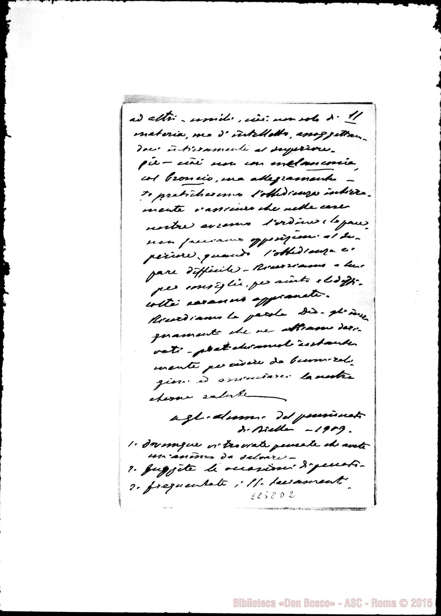 Fotogramma D 2 — Raccolta di ricordi per gli Esercizi Spirituali