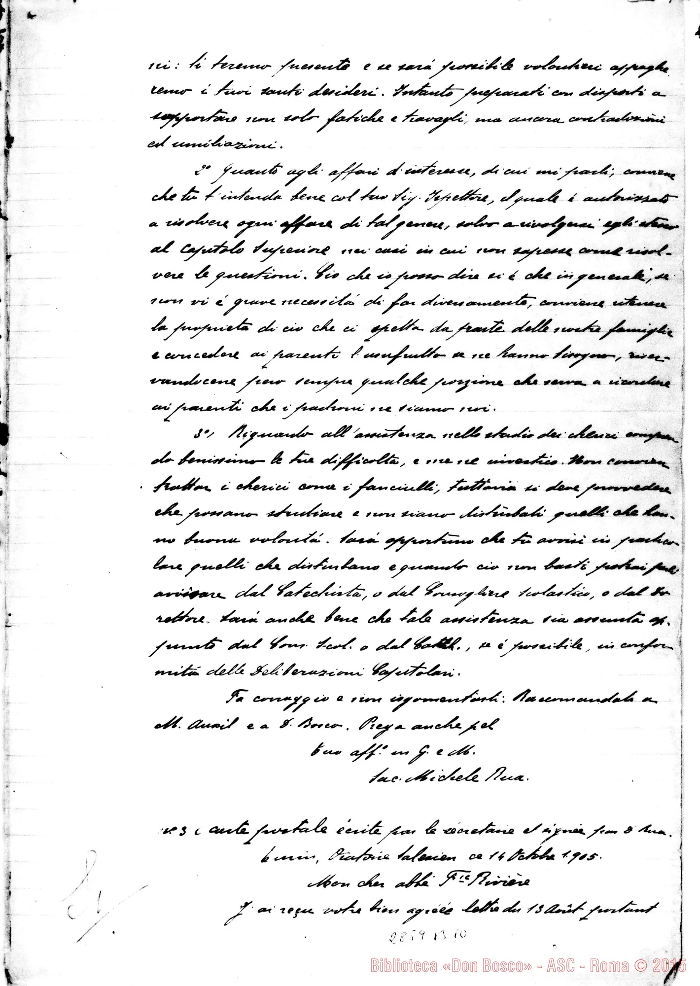 Fotogramma B 10 — Per la memoria di D. Rua: Lettere indirizzate A lui