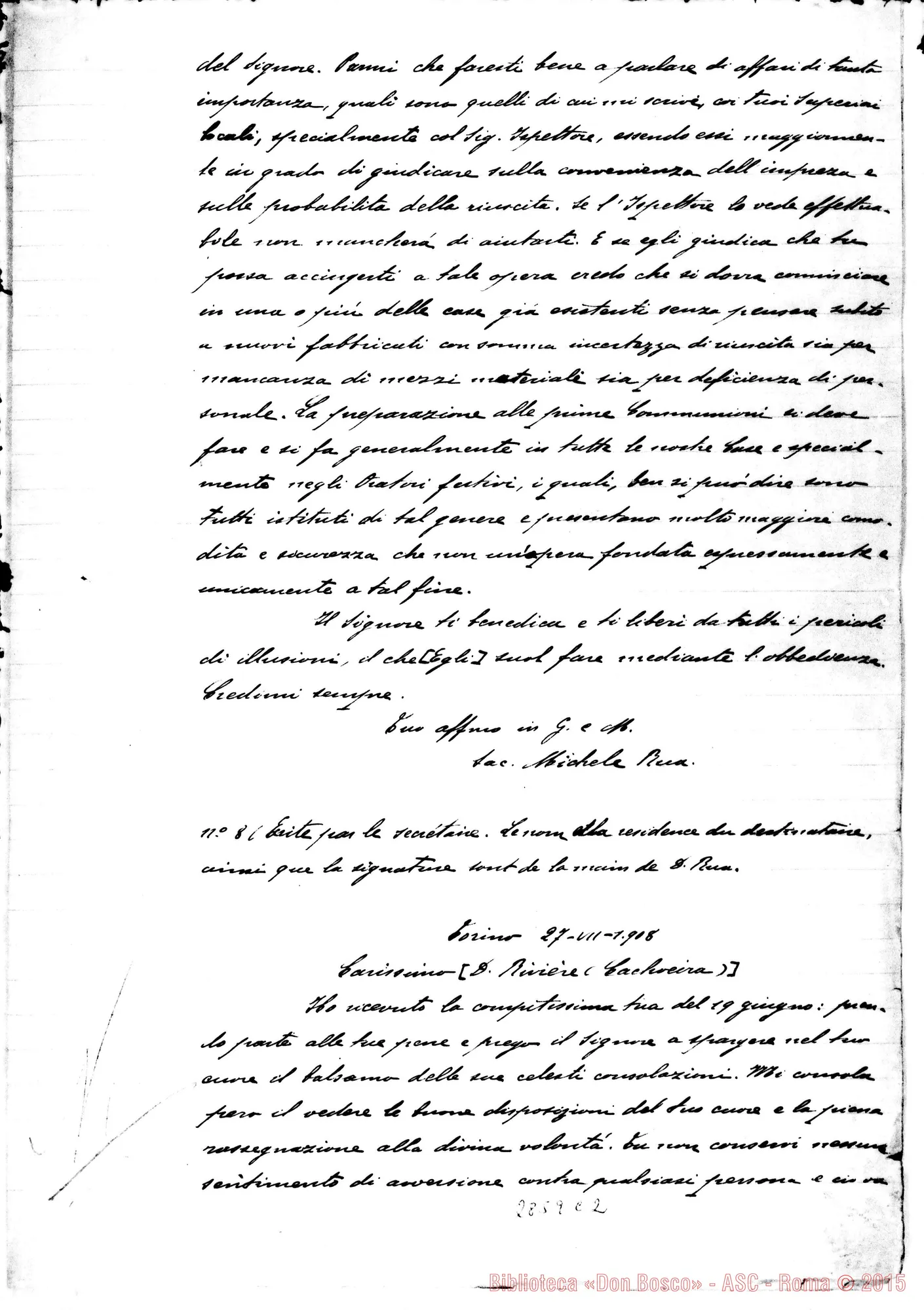 Fotogramma C 2 — Per la memoria di D. Rua: Lettere indirizzate A lui