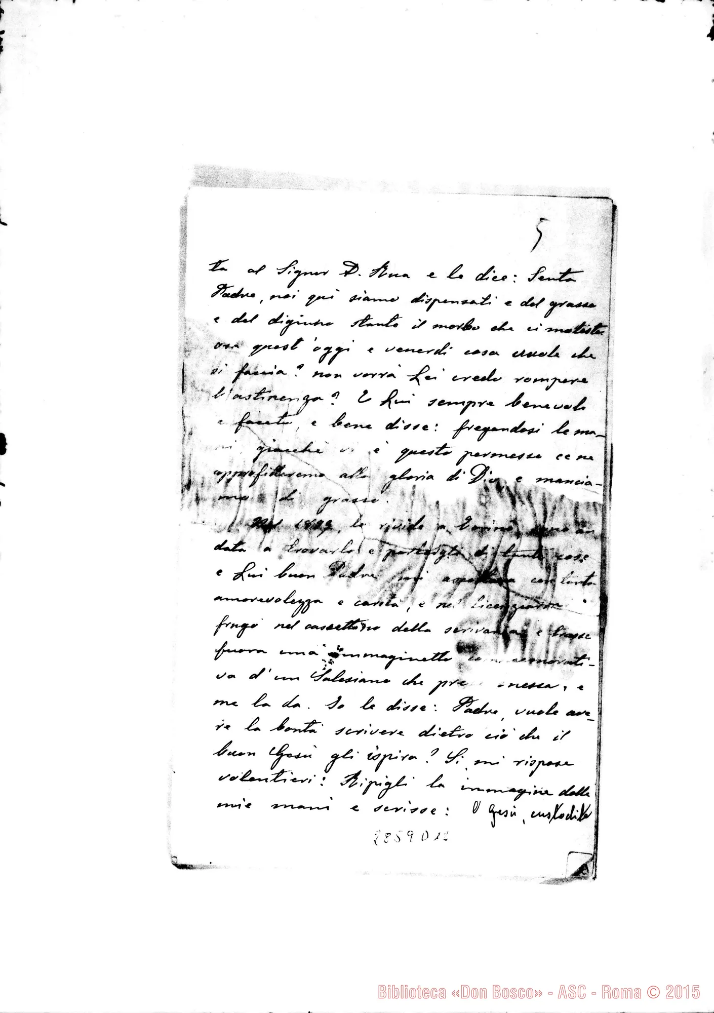 Fotogramma D 12 — Memorie del Venerato Sig. D. Rua