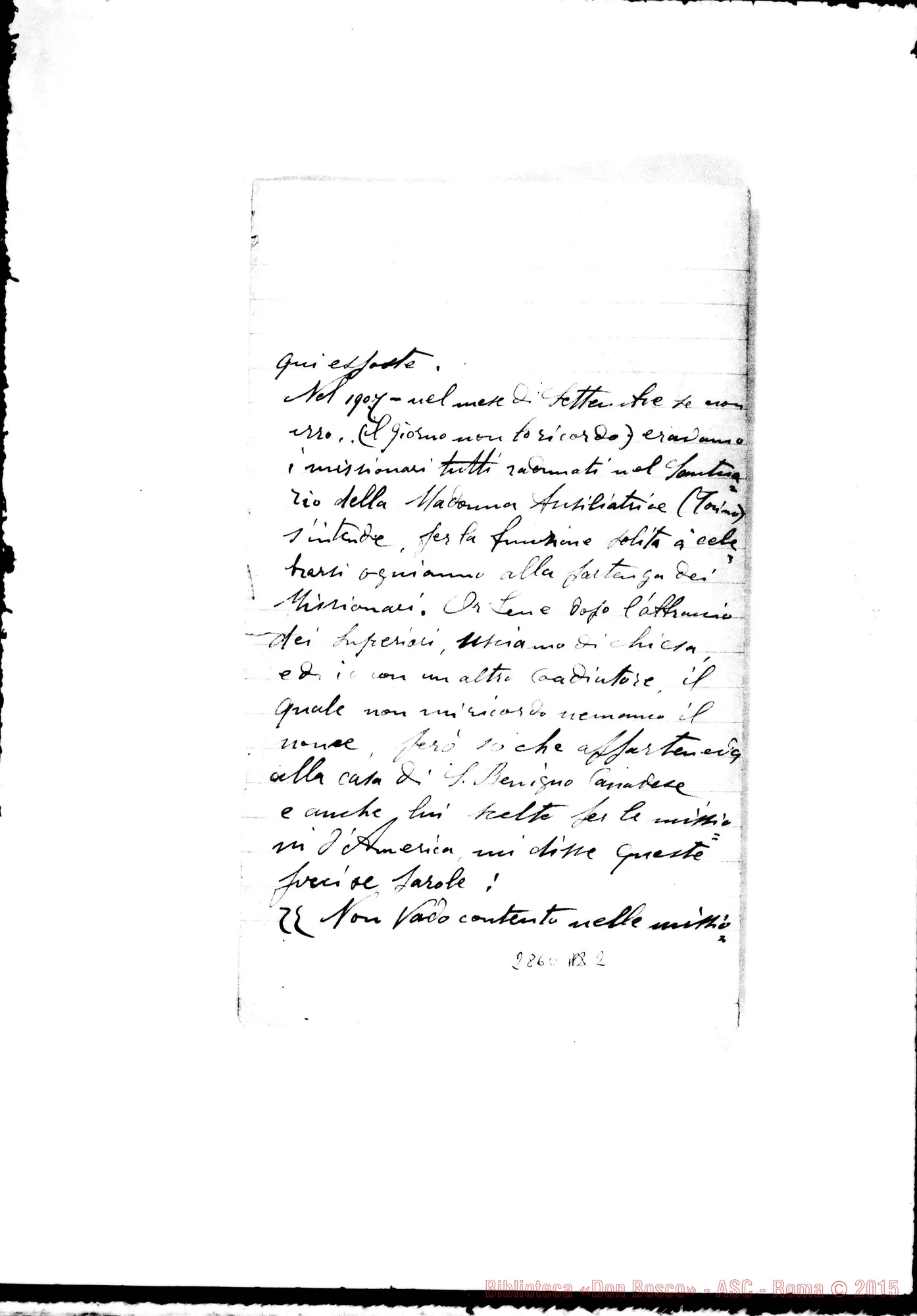 Fotogramma B 2 — Rossi Enrico: Lettera A D. Rinaldi. 30-07-1910