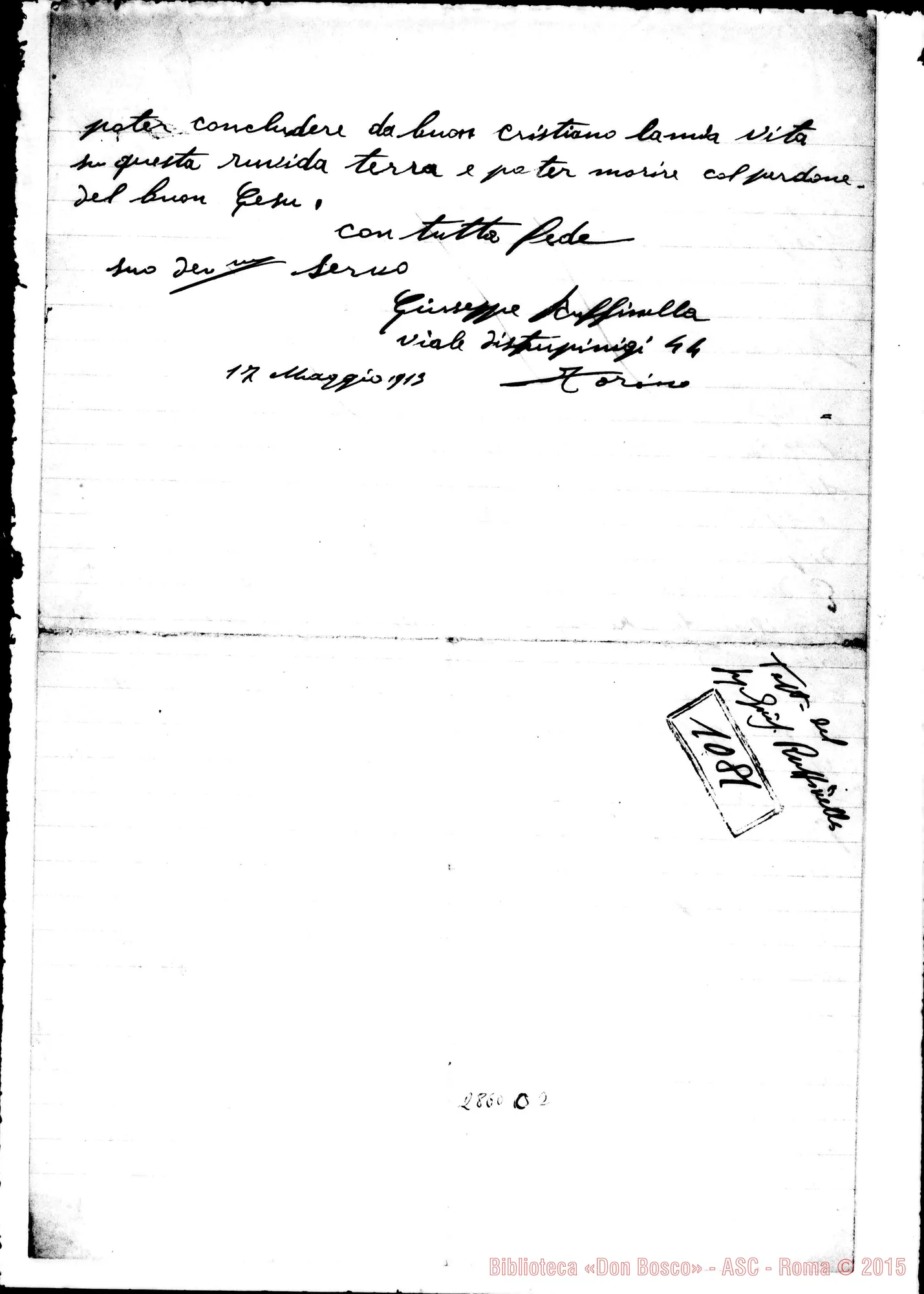 Fotogramma C 2 — Ruffinella Giuseppe: Per la memoria di D. Rua