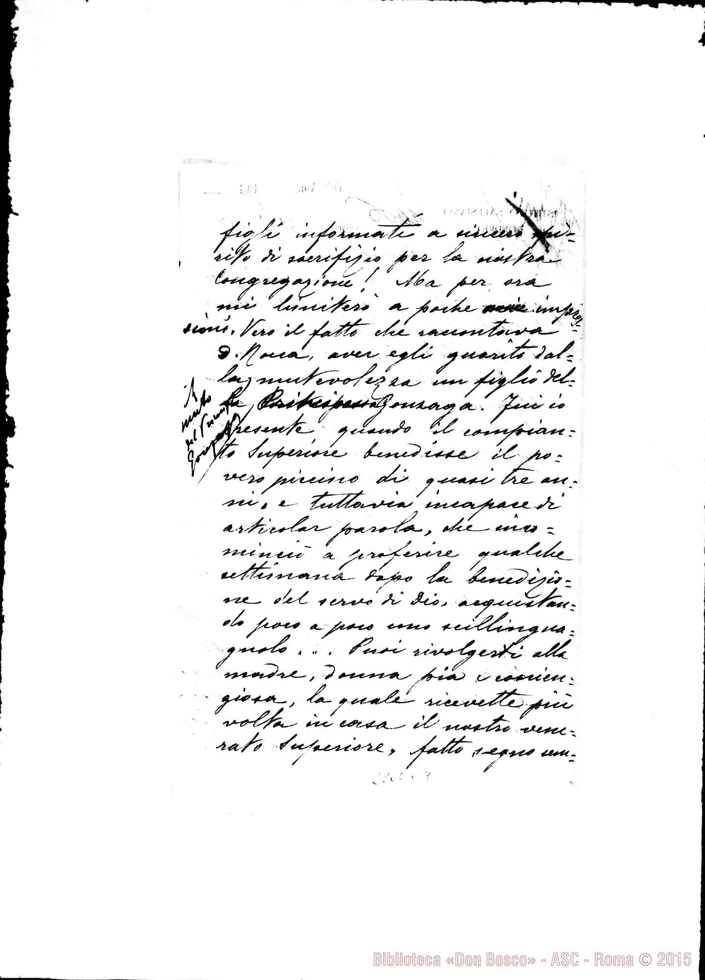 Fotogramma C 4 — Saluzzo Lorenzo, SDB: Lettera A D. Amadei su D. Rua