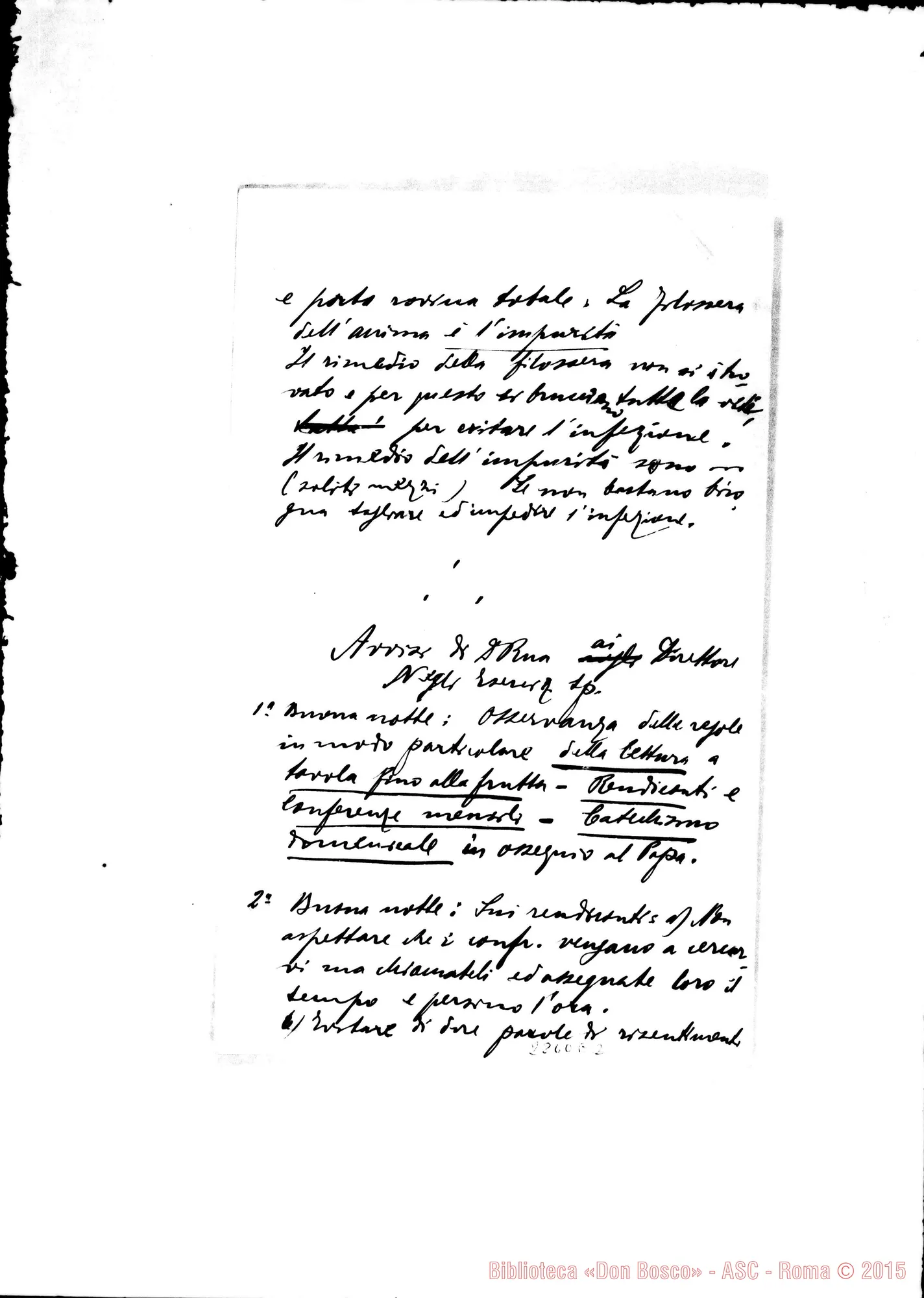 Fotogramma E 2 — Segala Giovanni, SDB: Ricordi del Venerato D. Rua