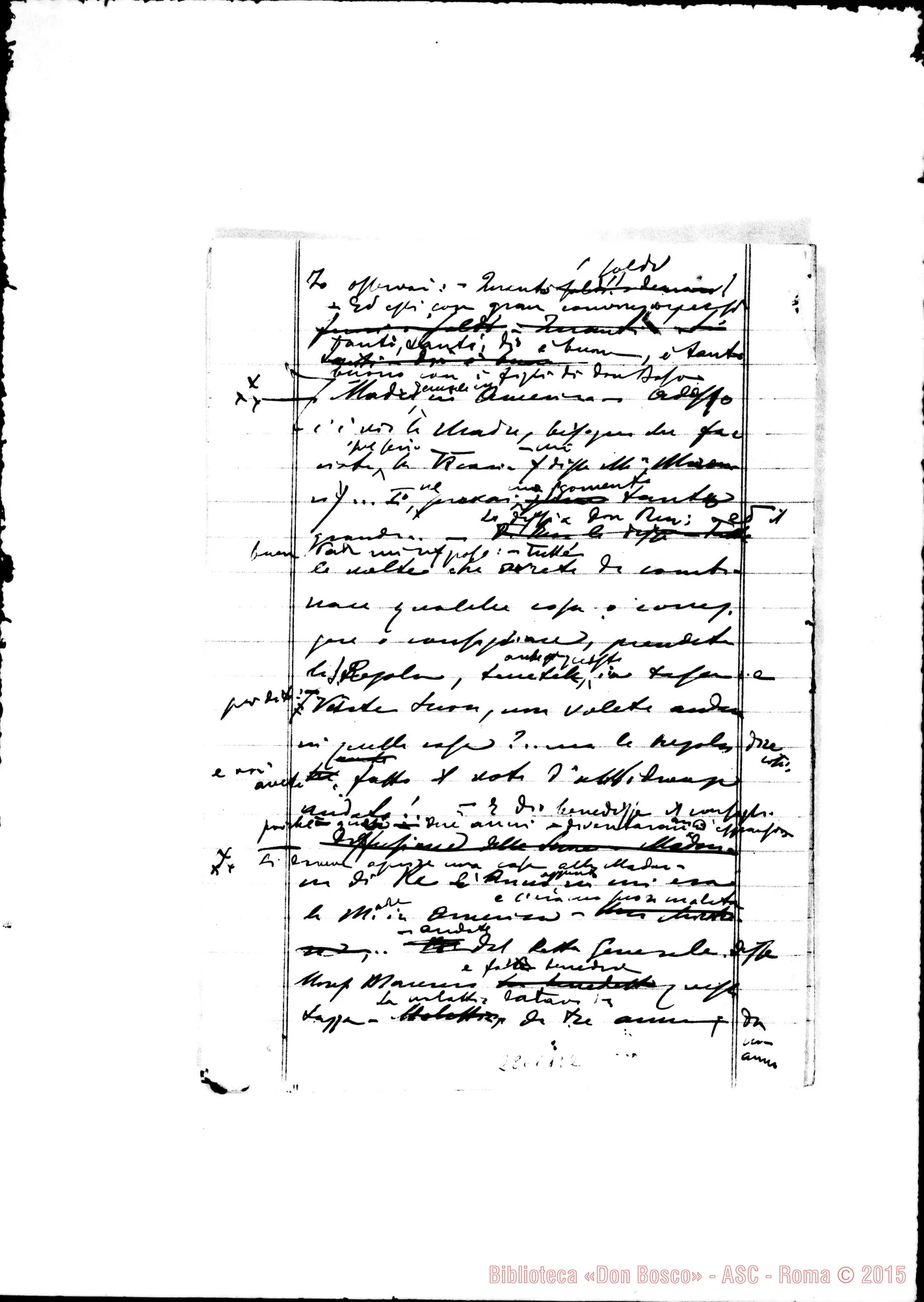 Fotogramma B 2 — Sorbone Enrichetta, suora FMA: Testimonianza su D. Rua