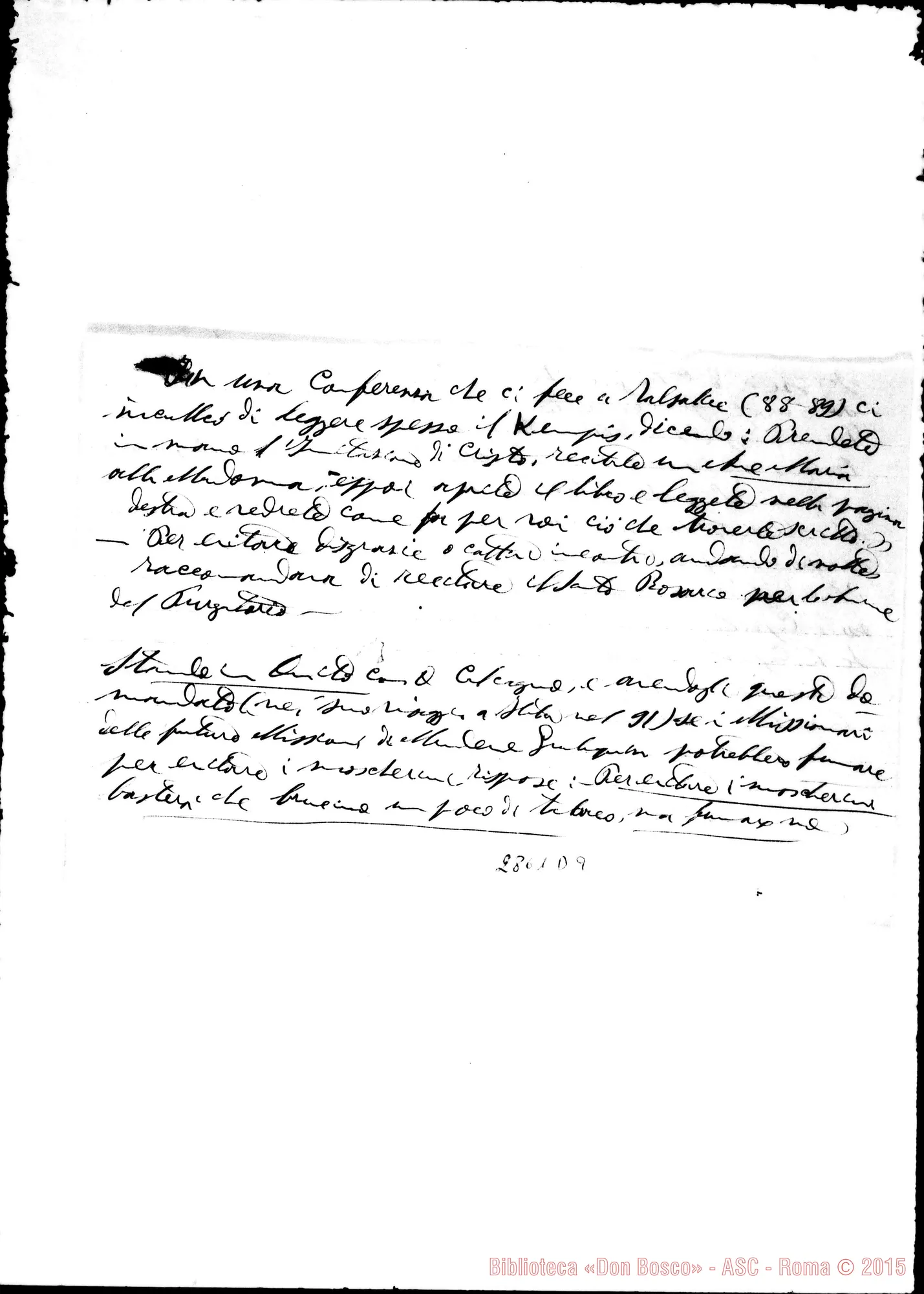 Fotogramma D 9 — Spinelli Francesco, sac.: Notizie su D. Rua