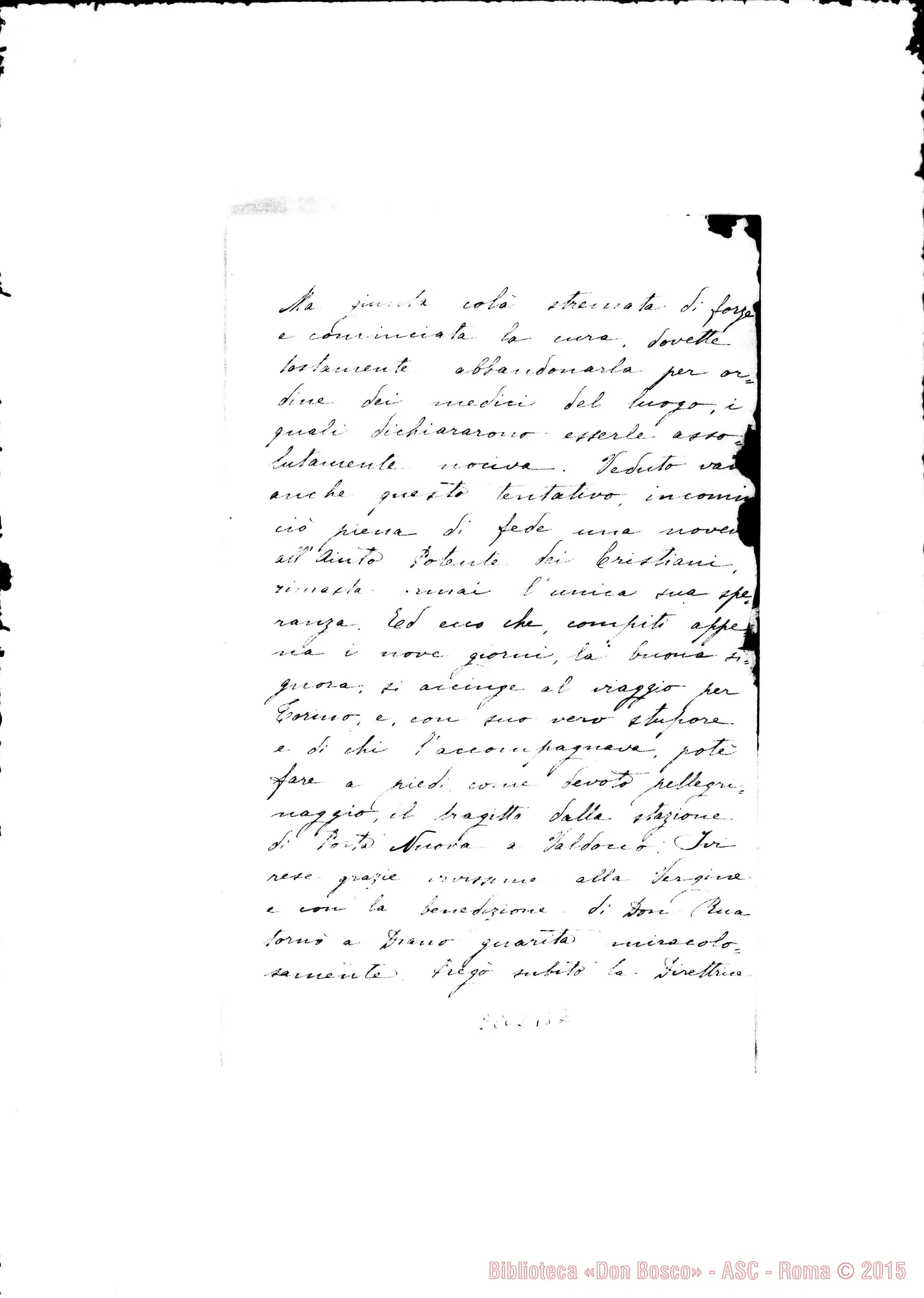Fotogramma B 2 — Tarditi Teresa, suora: Spirito profetico del Venerato Sig. D. Rua