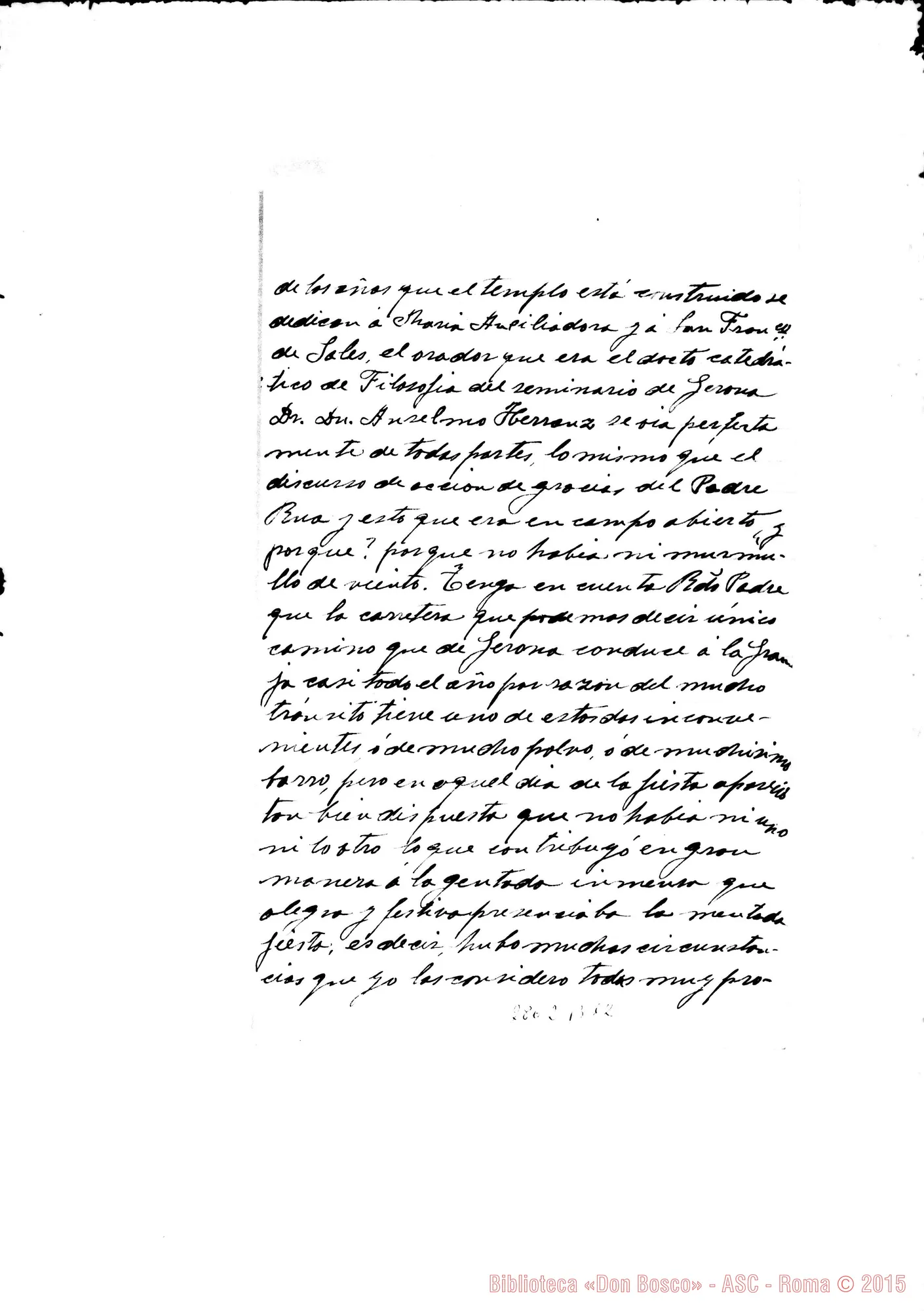 Fotogramma B 12 — Tenas Filippo, presbitero: Lettera A D. Rinaldi. Campodura, 24-08-1910