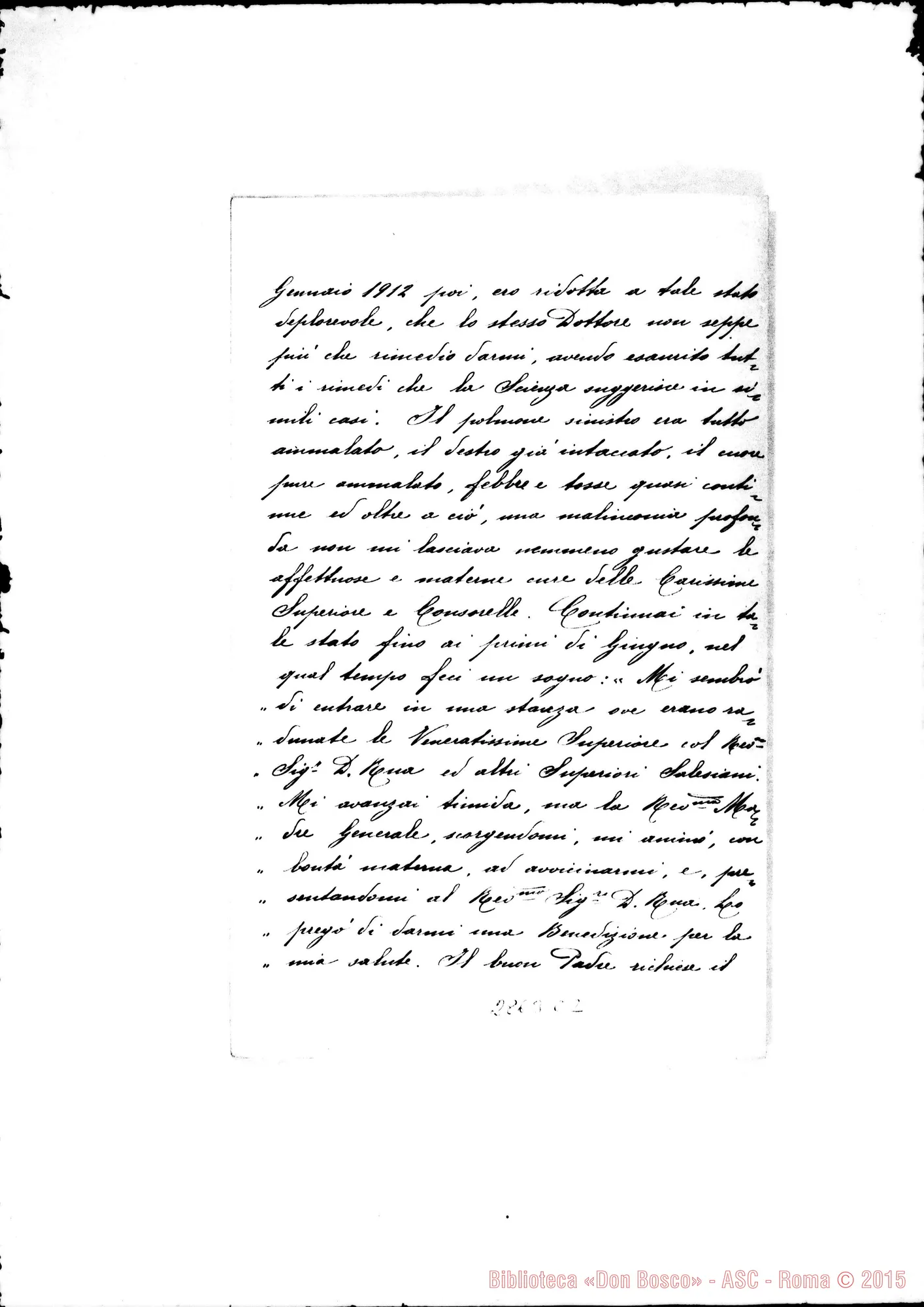 Fotogramma C 2 — Guarigione ottenuta