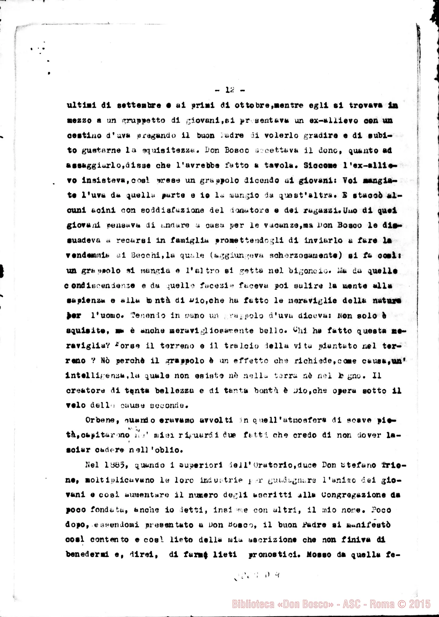 Fotogramma D 4 — Tomasetti Francesco, SDB: Lettera A D. Ceria, su D. Rua