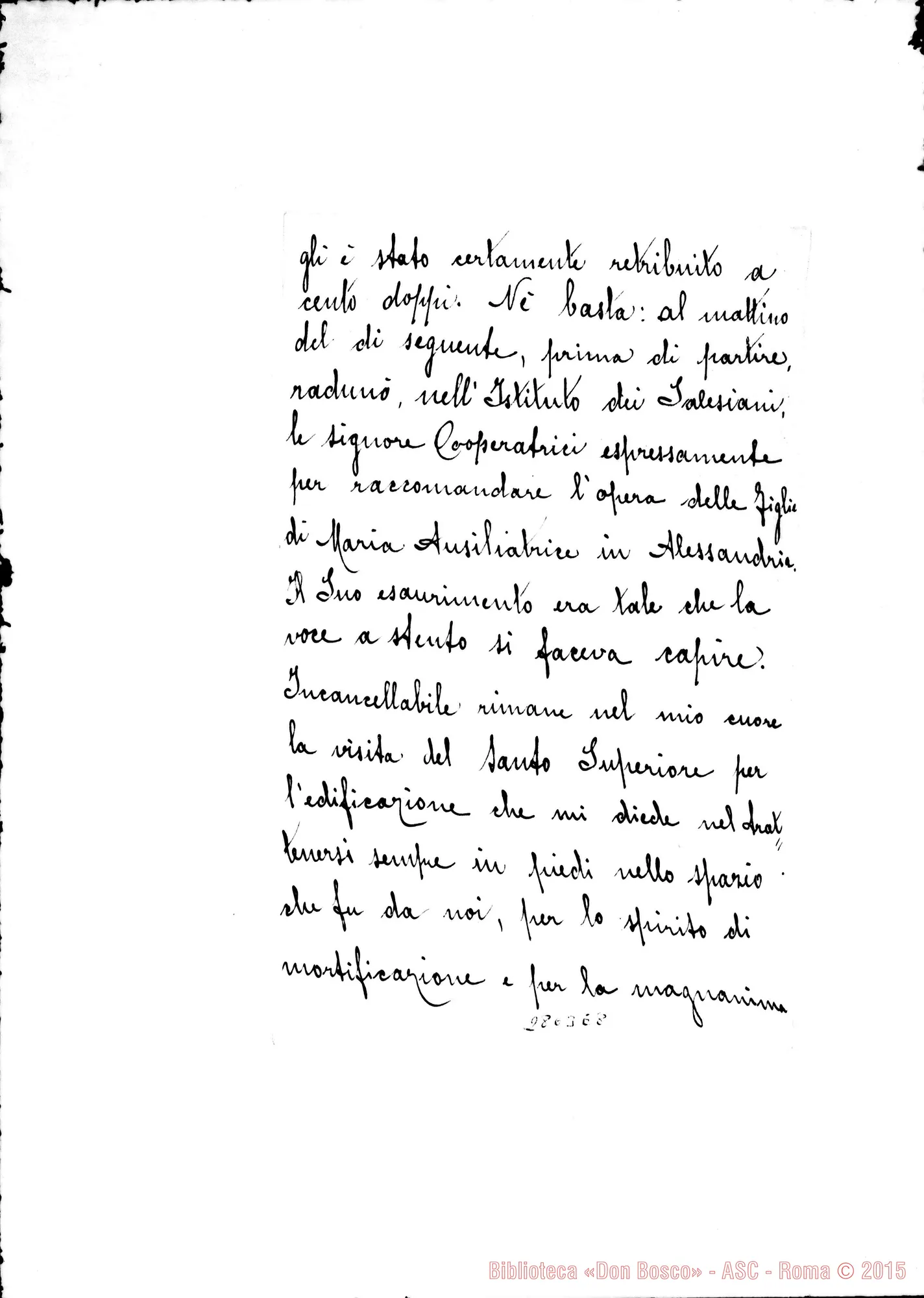 Fotogramma E 8 — Torretta Felicina, suora FMA: Testimonianze su D. Rua