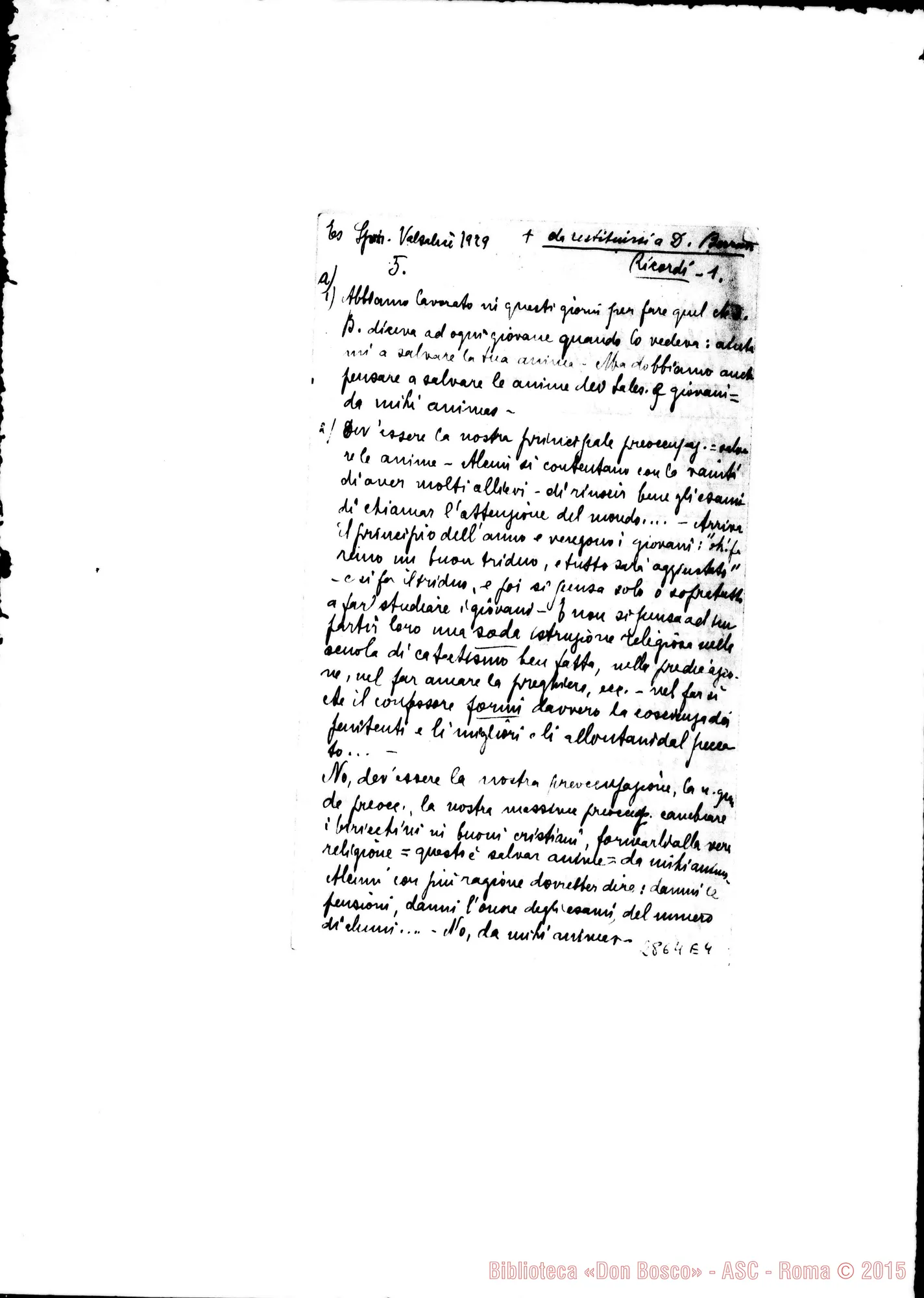 Fotogramma E 4 — Vespignani Giuseppe, SDB: Ricordi