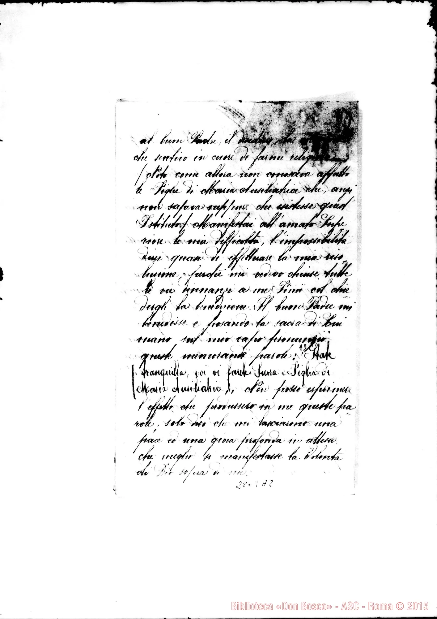 Fotogramma A 2 — Lamberti Anna, suora FMA: «State tranquilla, voi vi farete Suora Figlia di Maria Ausiliatrice»