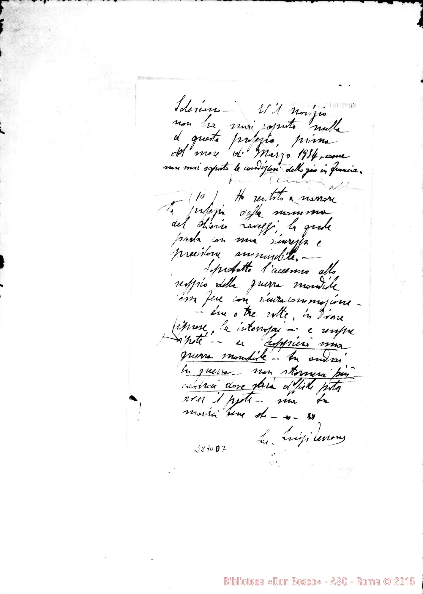 Fotogramma D 7 — Luigi Terrone A D. Amadei: Lettera