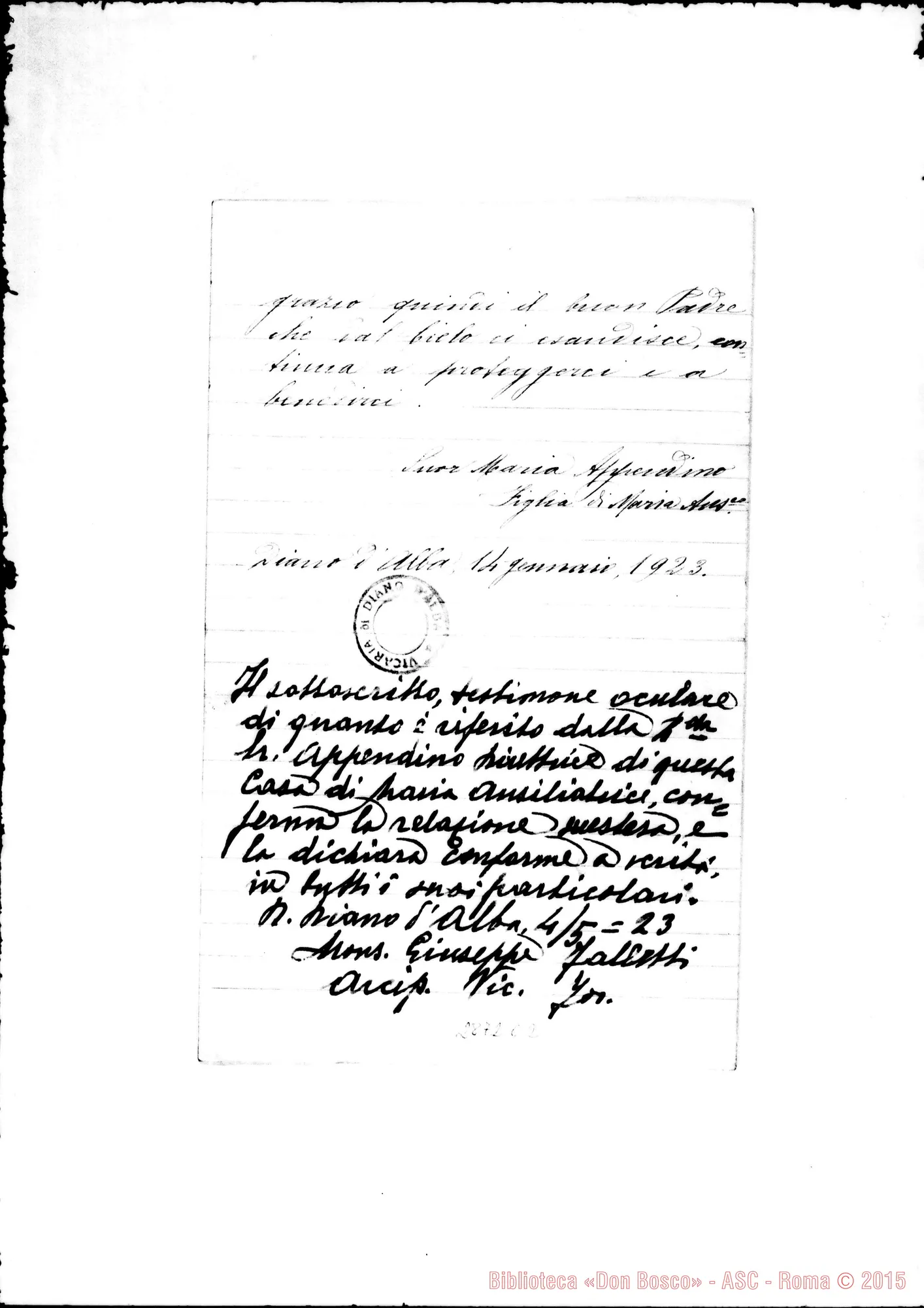 Fotogramma C 2 — Appendino Maria, FMA: La pioggia cade sulla casa senza tetto. Diano d’Alba