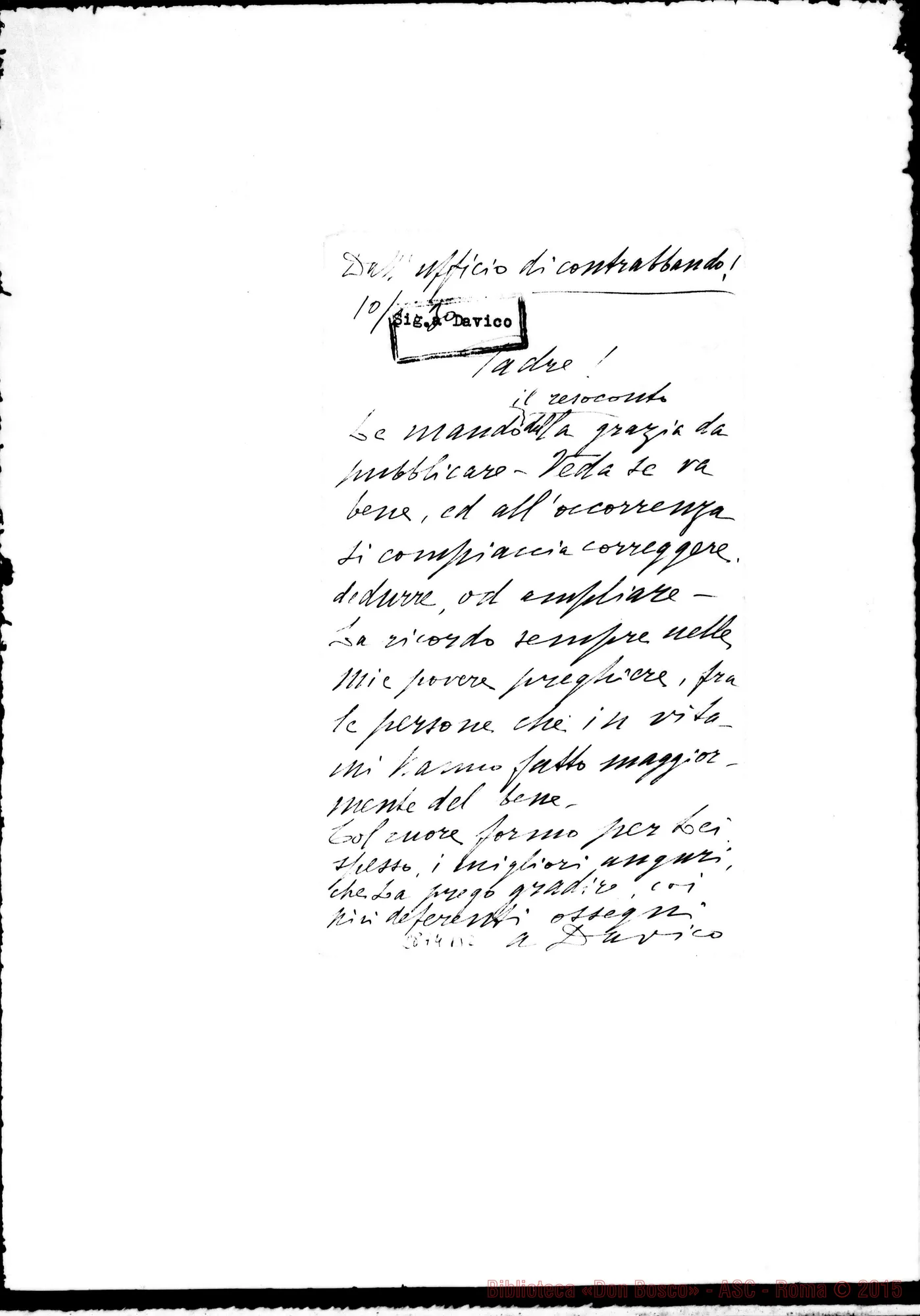 Fotogramma B 2 — Relazione della grazia