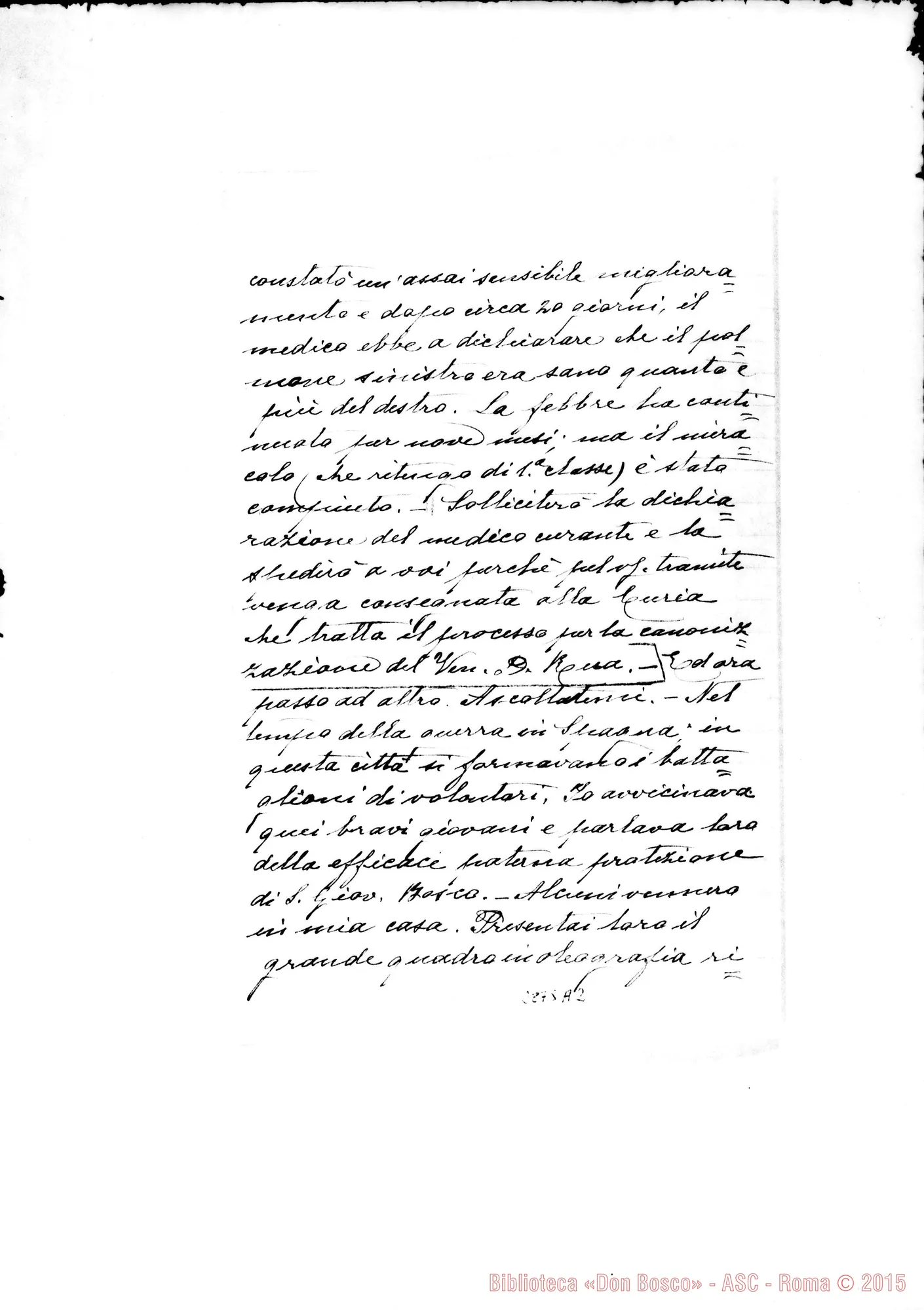 Fotogramma A 2 — Galli Ersilia: Lettera dal can. Dario Azzi A Don Favini Guido. Massa. 1940