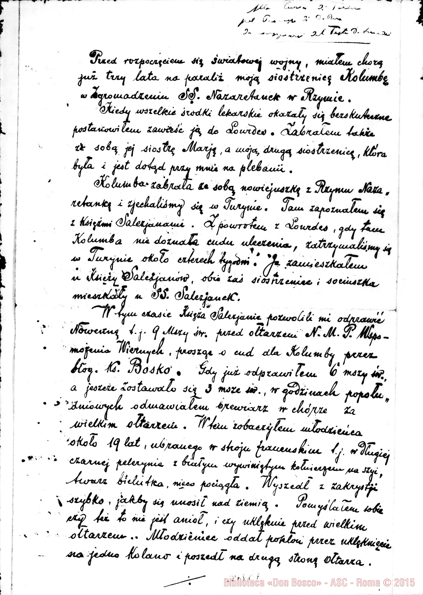Fotogramma C 7 — Gasiorowski Leo, sac.: Apparizione di D. Rua