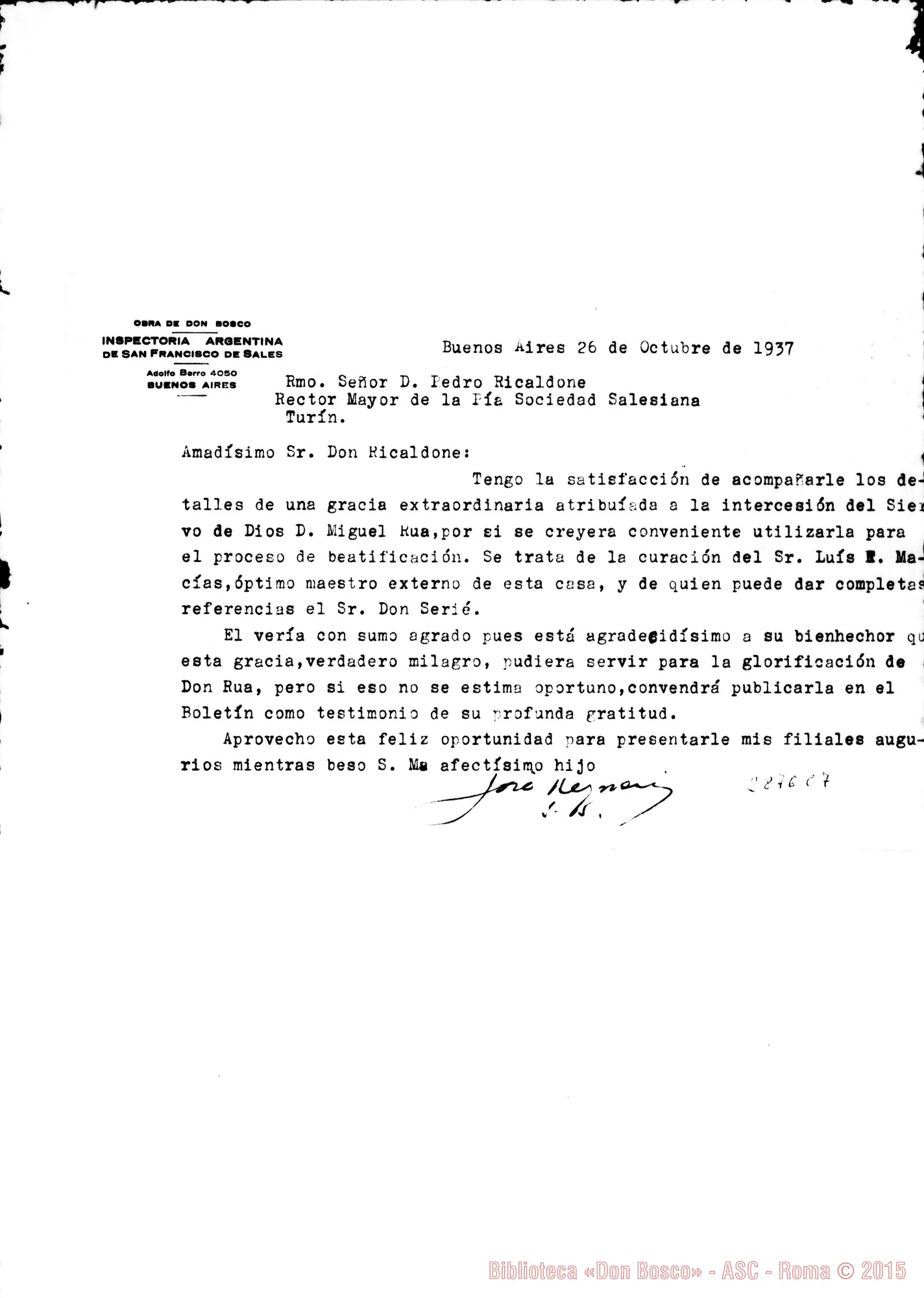 Fotogramma C 7 — Lettera A D. Ricaldone