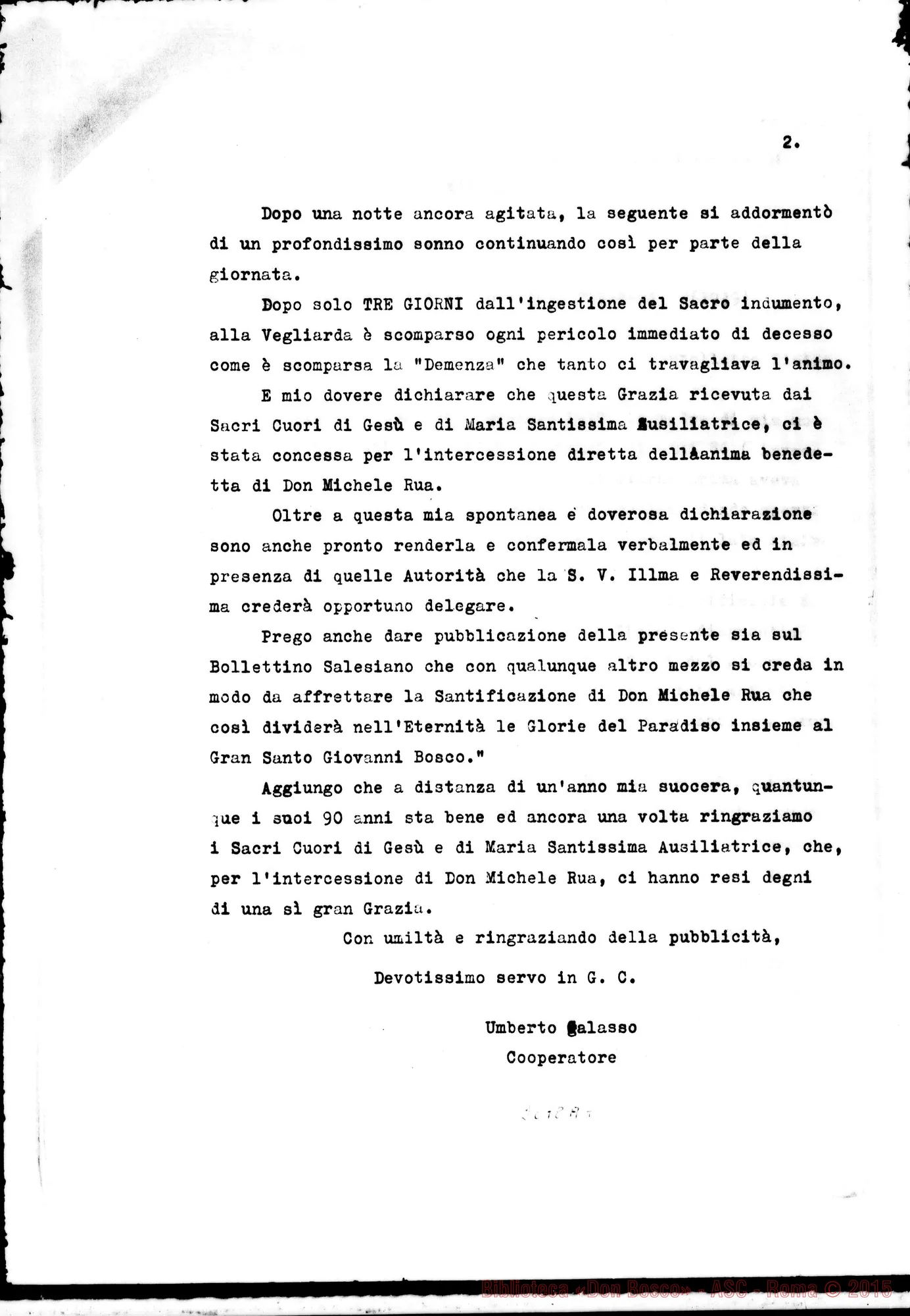 Fotogramma A 7 — Santini Giovanna Fabbiani: Repentinamente segni di una paralisi. Ticino