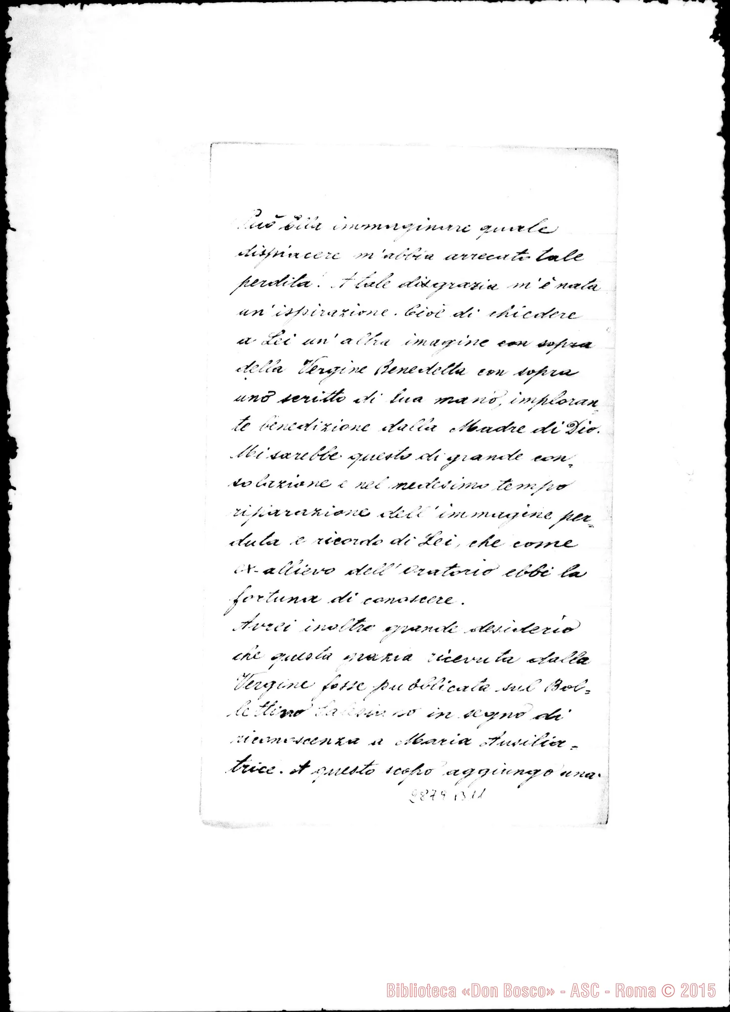 Fotogramma B 11 — Zendron Cirillo: Un’immagine con autografo di D. Rua guarisce una ferita di guerra. Trento. Exallievo
