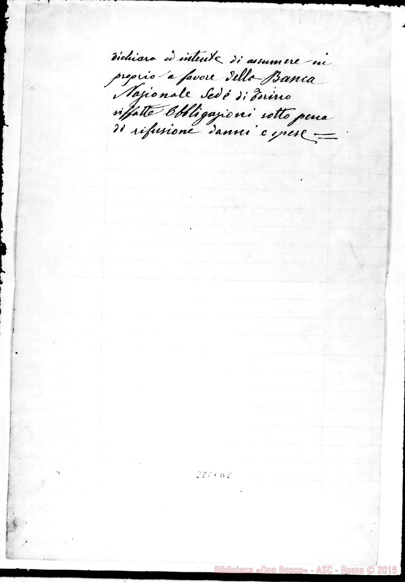 Fotogramma D 8 — Copia del ricorso fatto alla Banca d’Italia