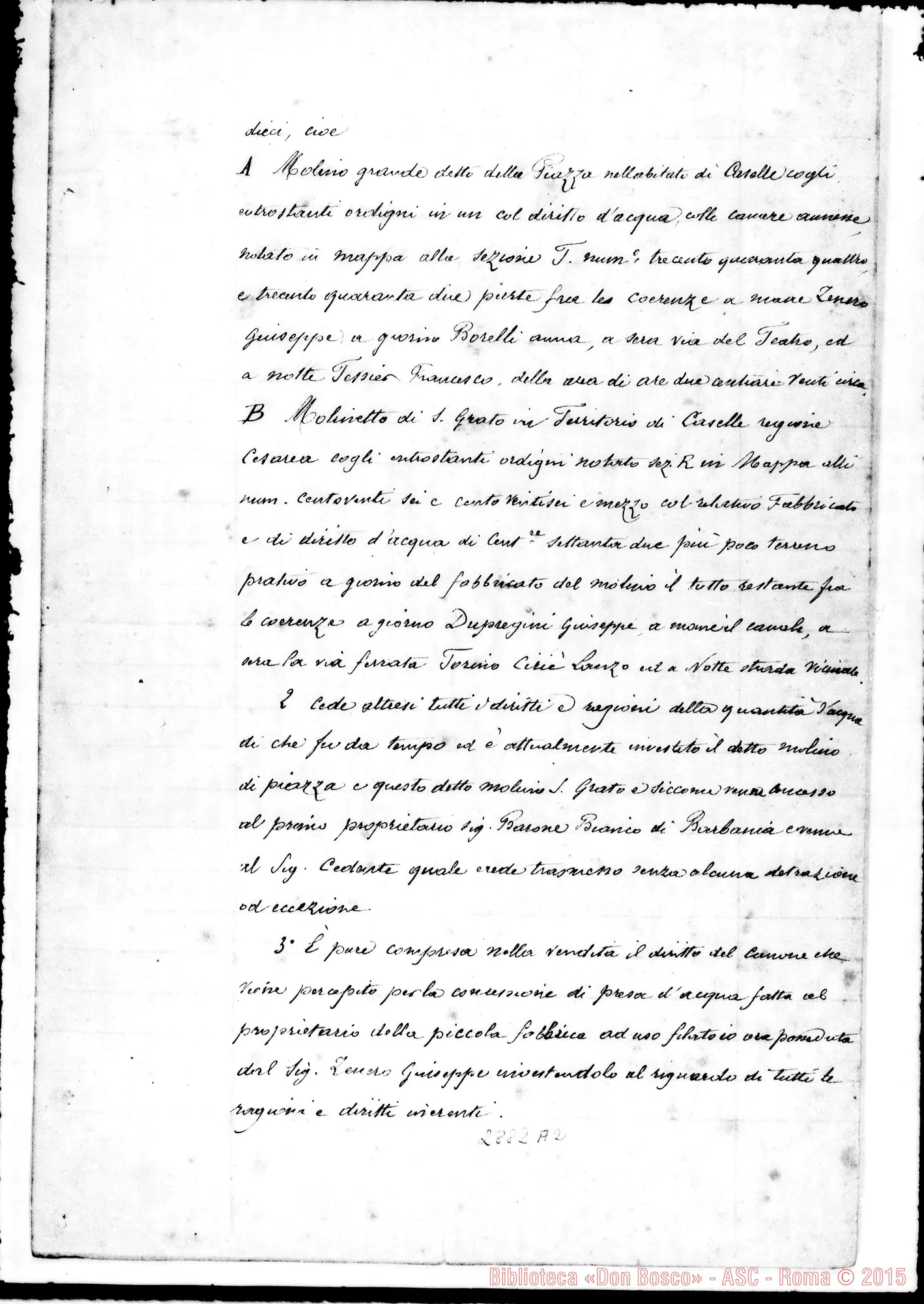 Fotogramma A 2 — Istrumento di vendita