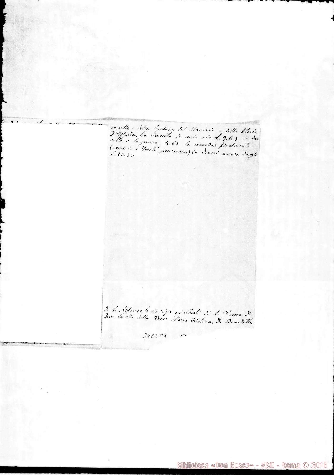 Fotogramma A 7 — Vecchio Giovanni, ch.: Si obbliga A pagare il debito A D. Bosco