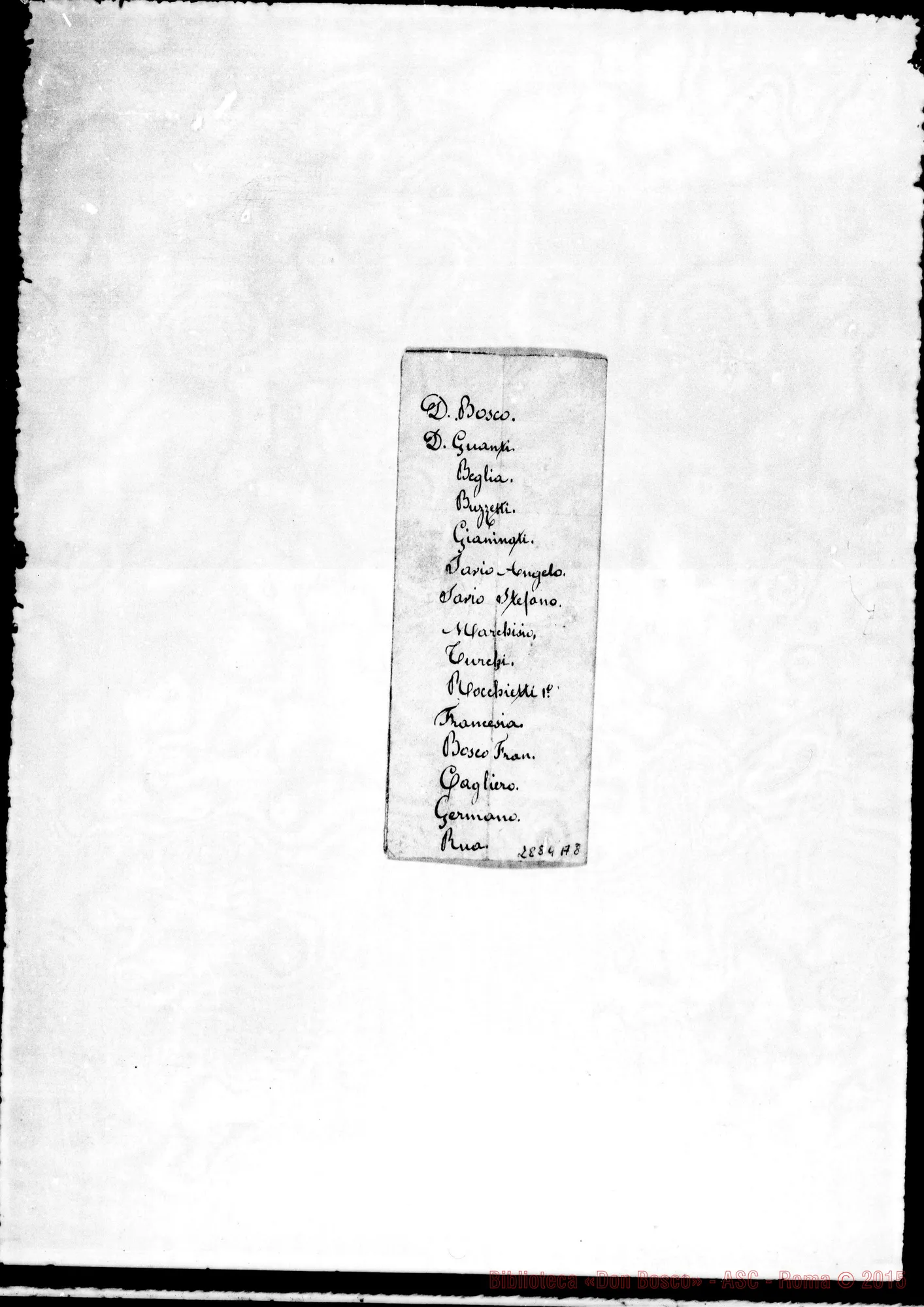 Fotogramma A 8 — Adunanza di D. Bosco con alcuni giovani, il 5-06-1852