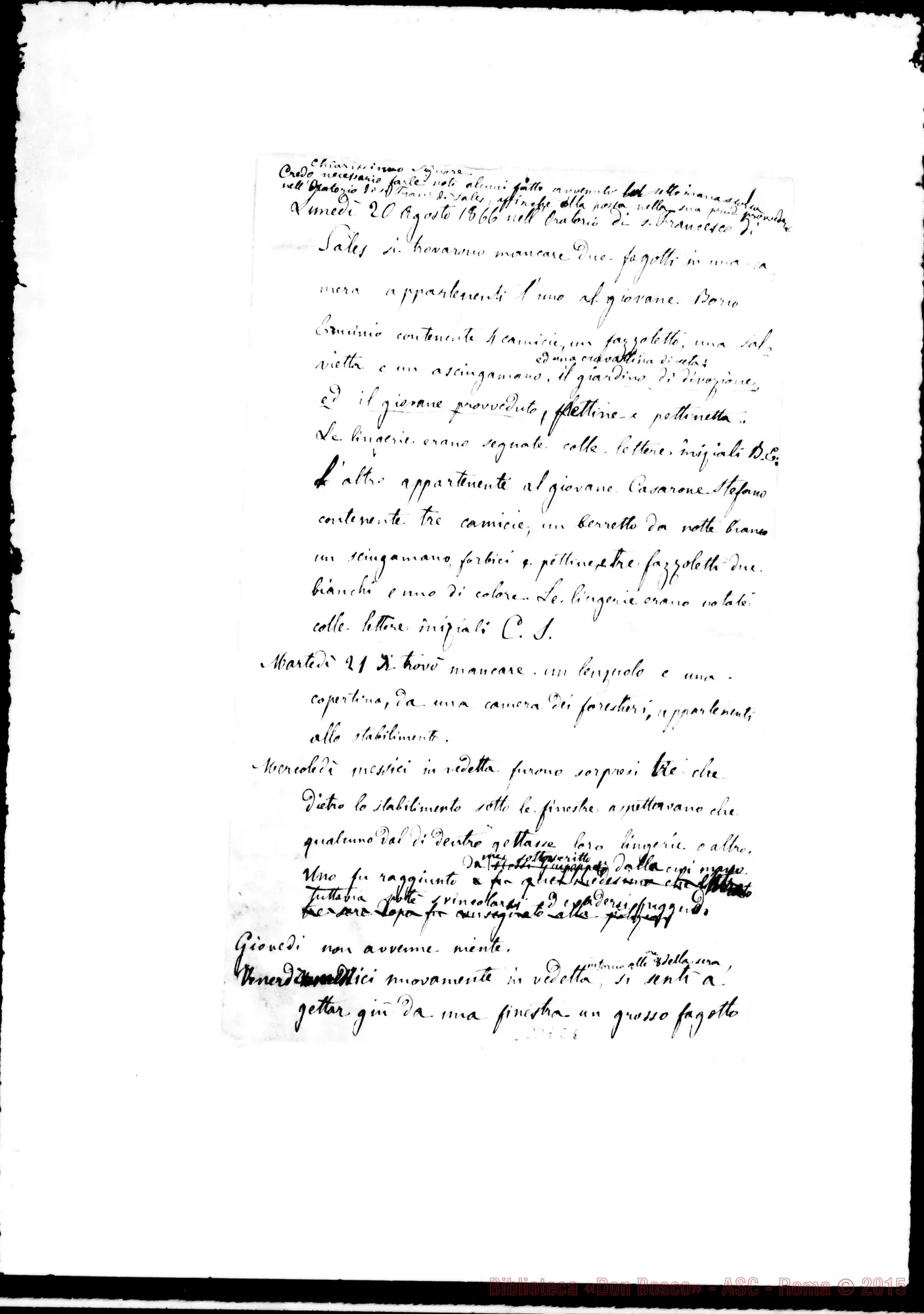 Fotogramma E 6 — Vertenza Demonte: per furti all’Oratorio