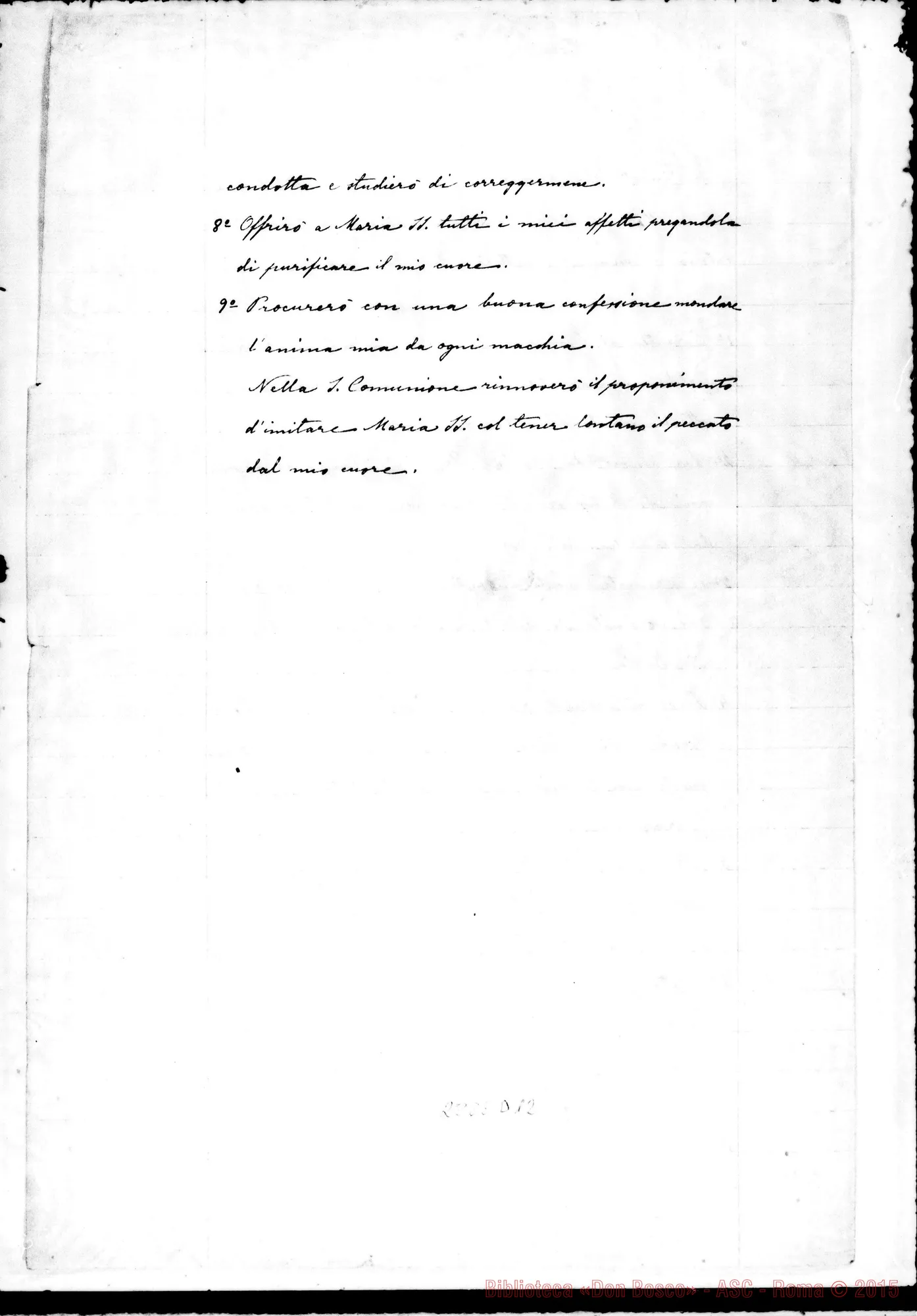 Fotogramma D 12 — Fioretti dati per D. Rua