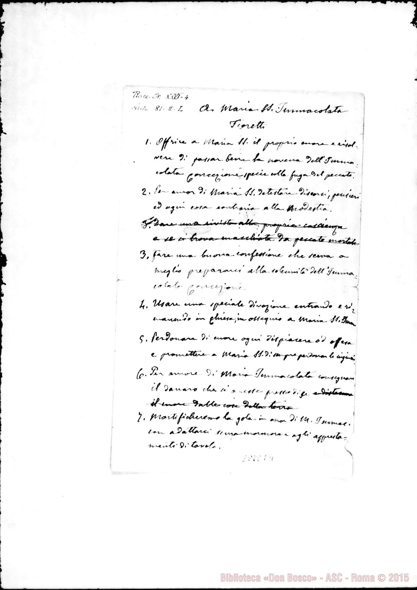 Fotogramma E 4 — Fioretti A Maria S.ma Immacolata