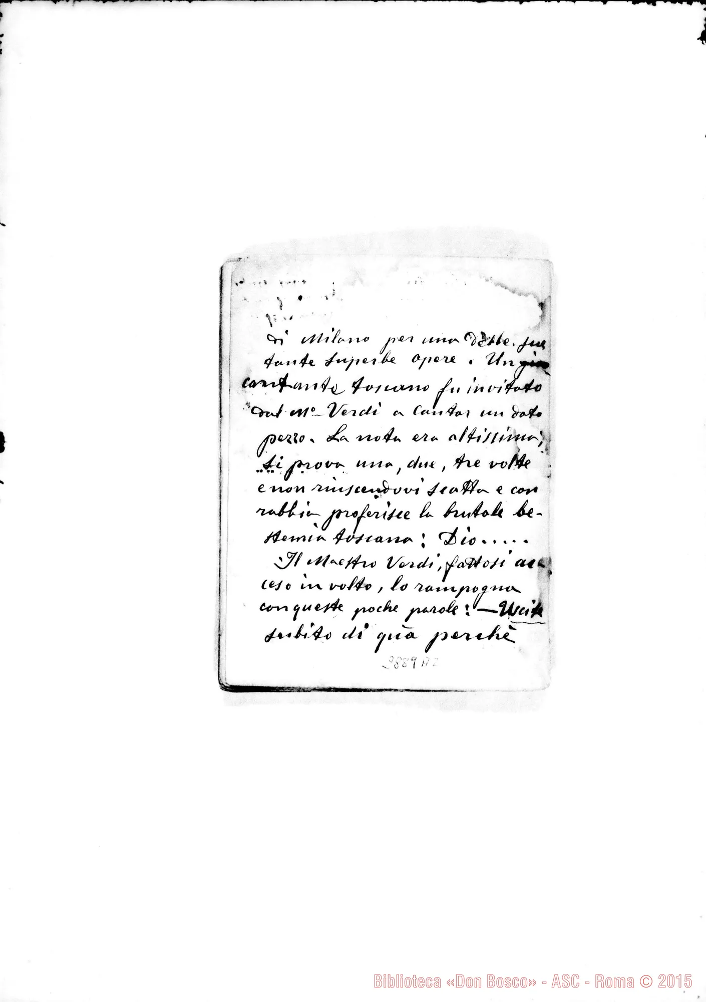 Fotogramma A 2 — «Excerpta» di D. Rua