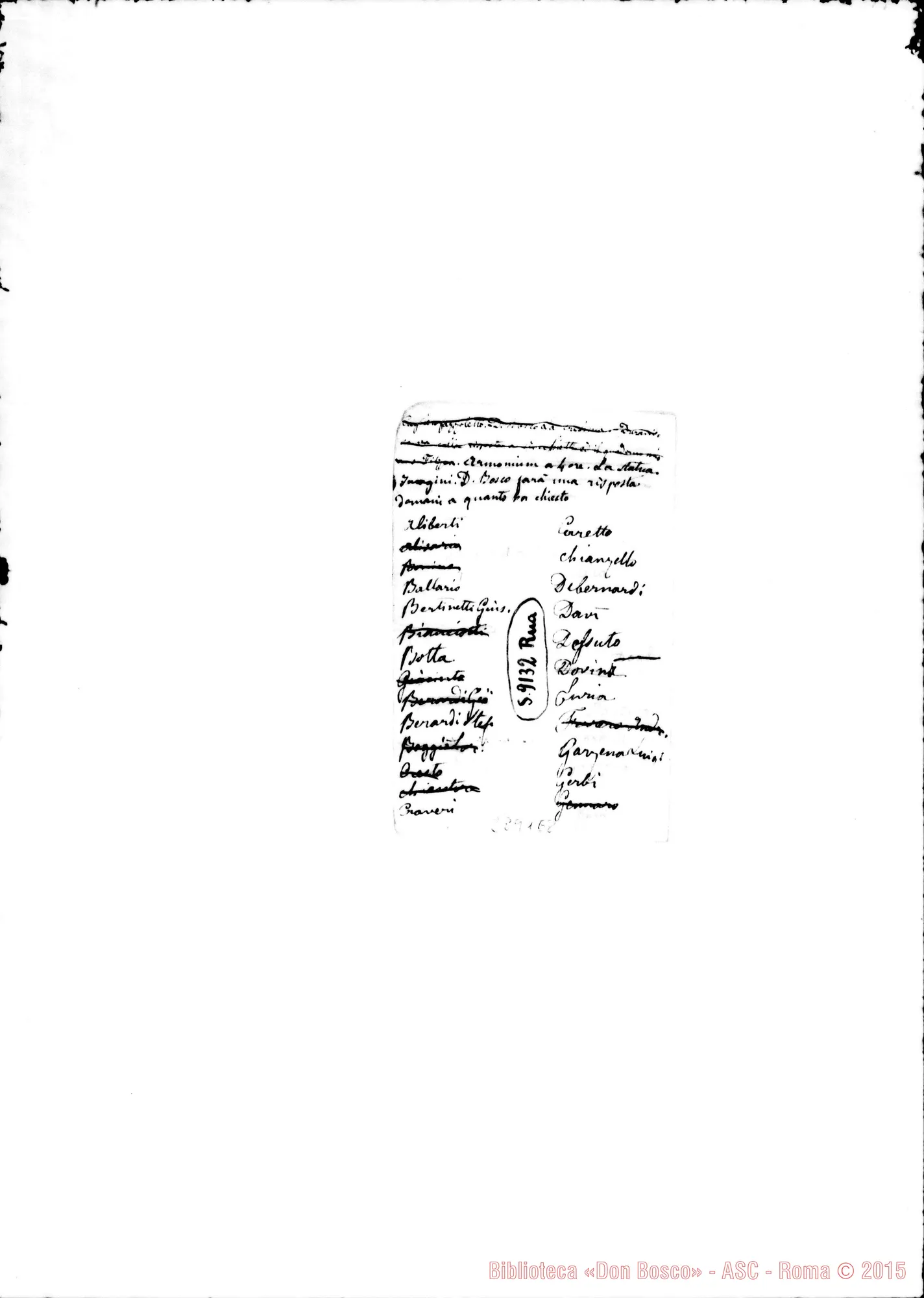 Fotogramma E 8 — Indicazioni di Roma