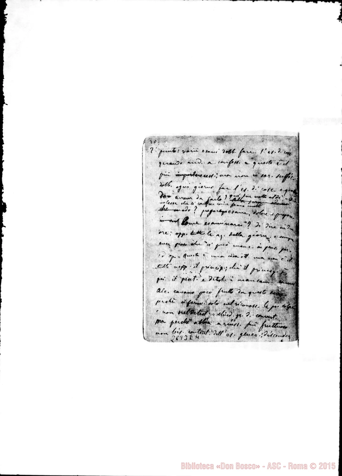 Fotogramma E 4 — Dell’esame di coscienza