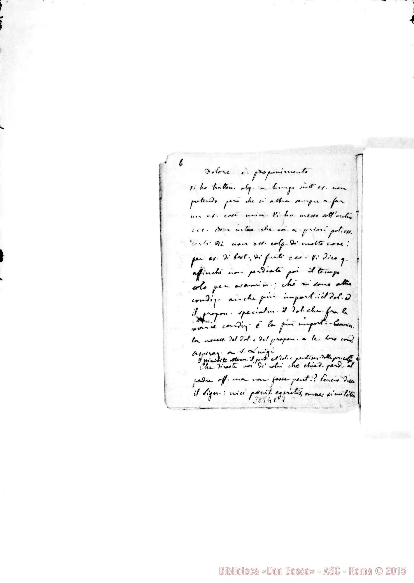 Fotogramma E 7 — Sulla confessione: esame