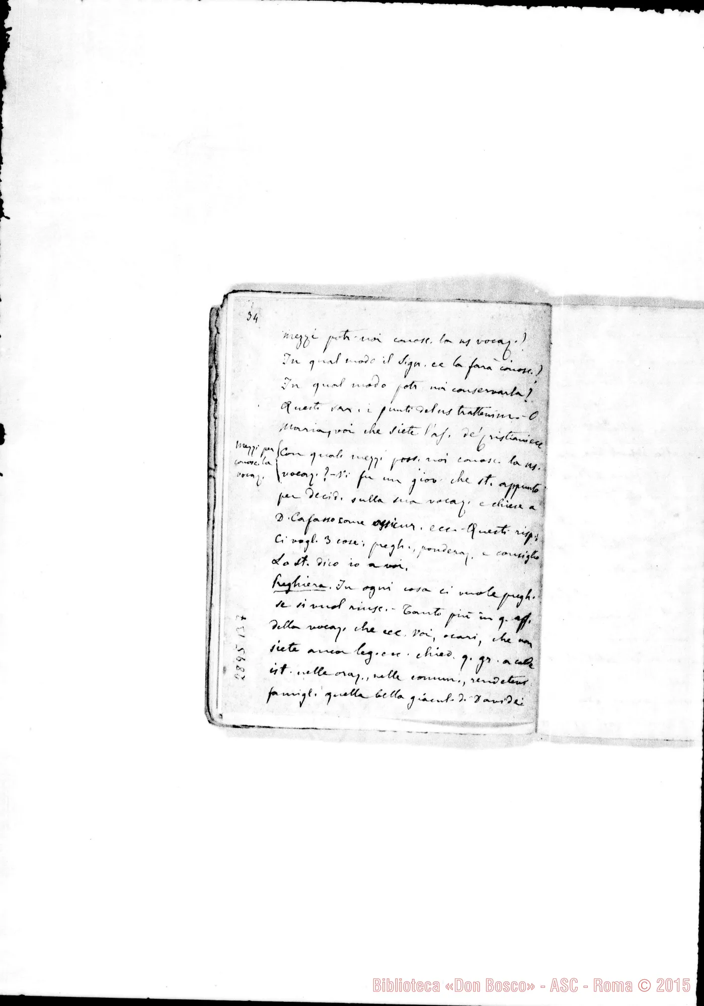 Fotogramma B 7 — Della vocazione