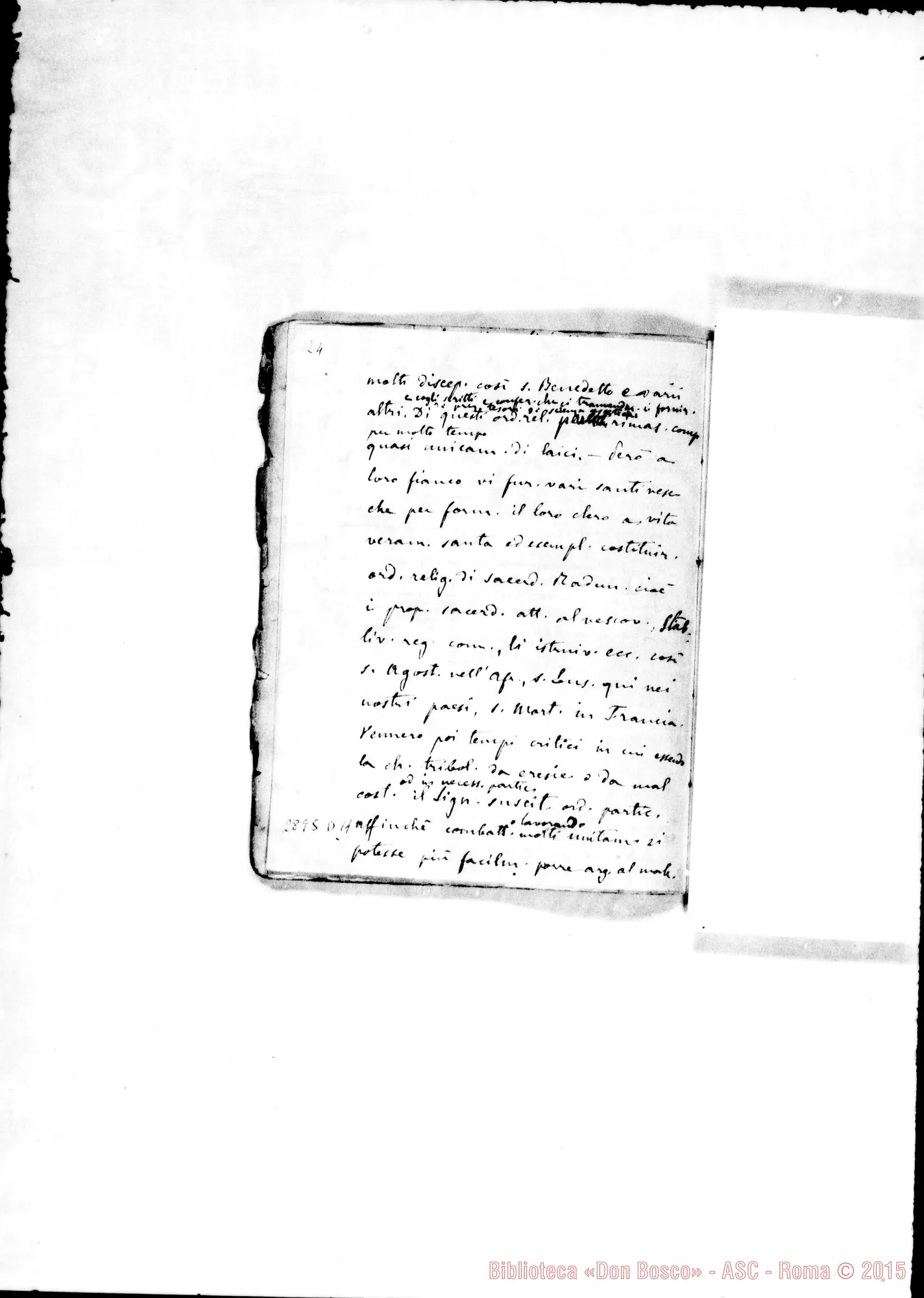 Fotogramma D 11 — Degli ordini E dei voti religiosi